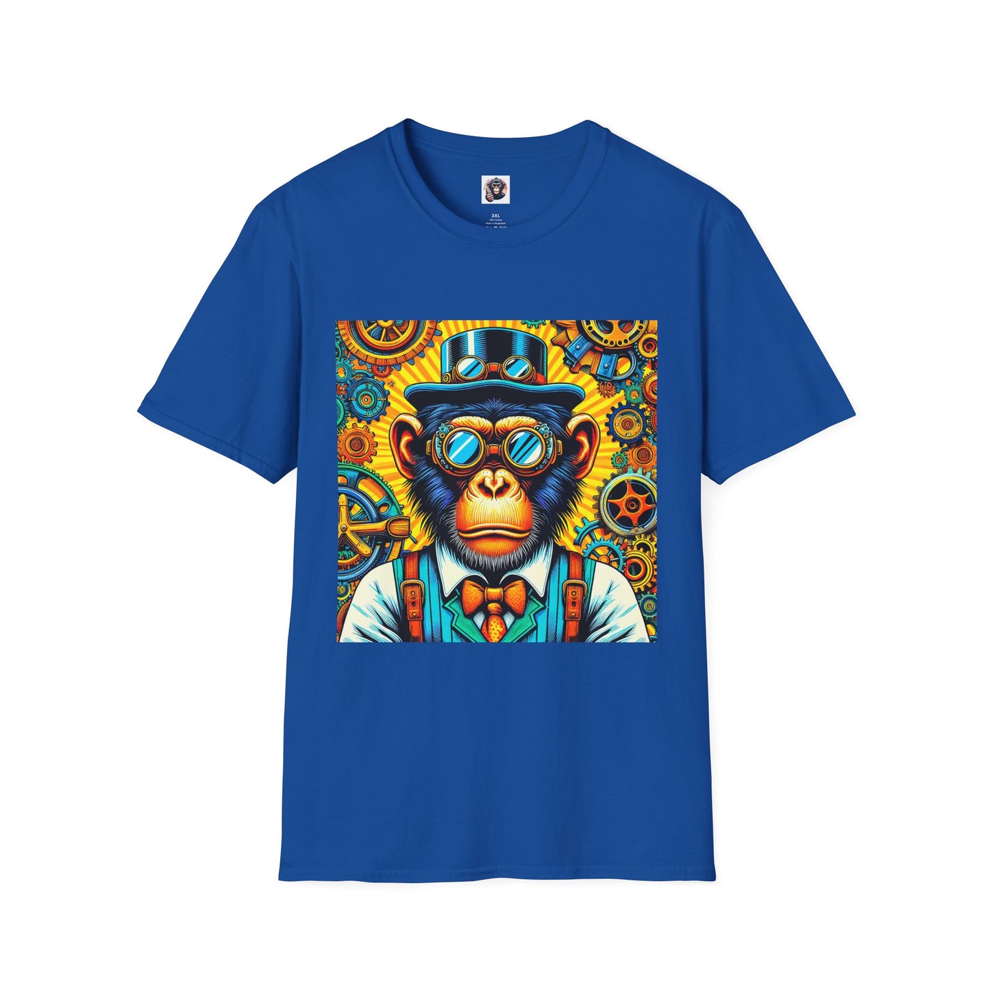 Bonobo steam punk T-Shirt Printify XS Royal
