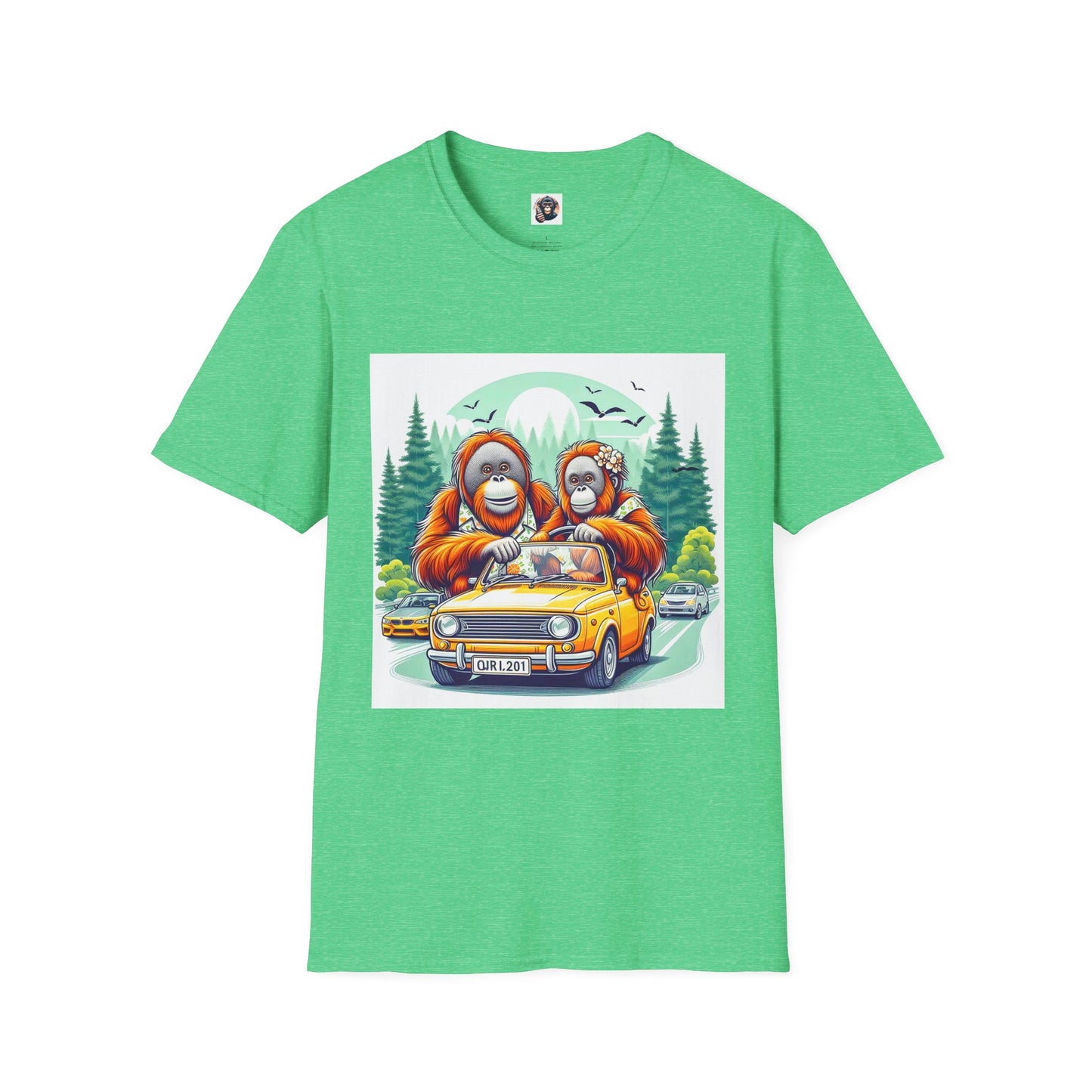 Orangutans T-Shirt Printify S Heather Irish Green