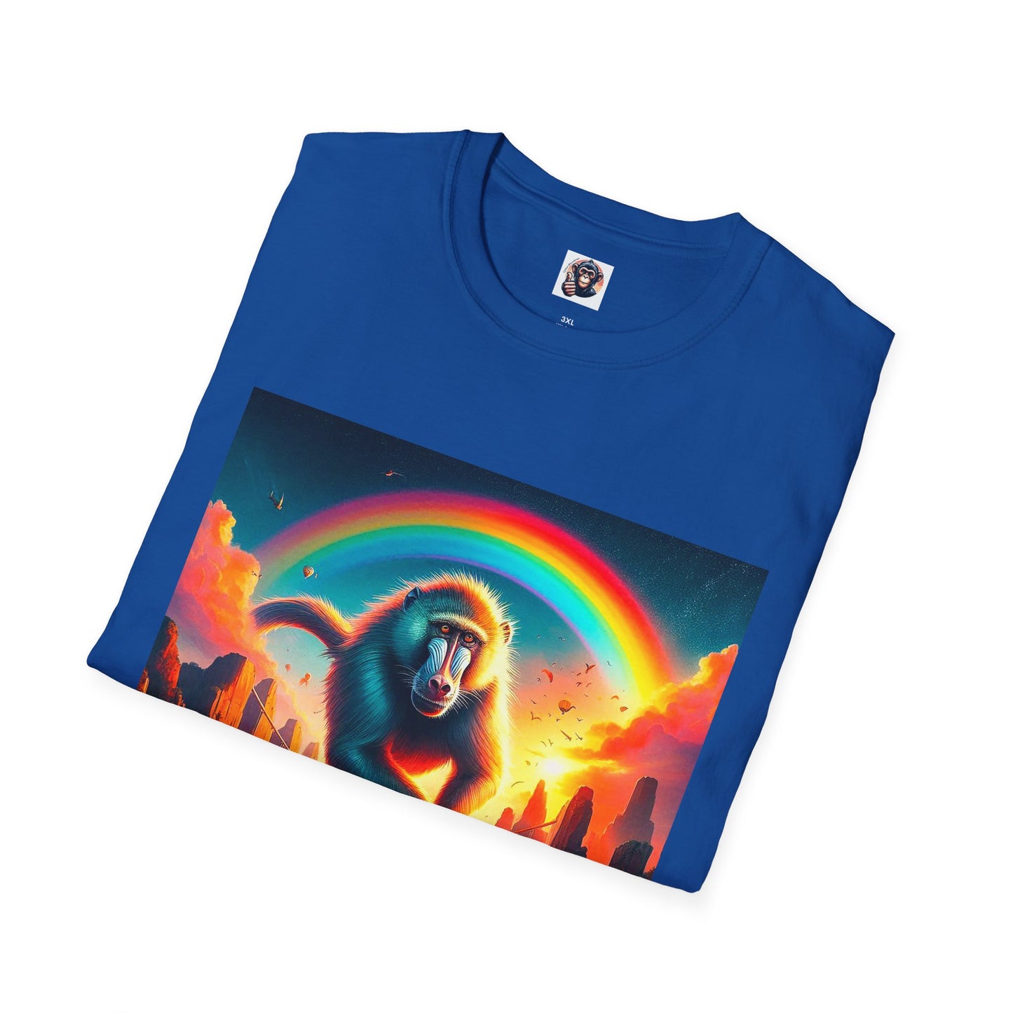 Baboon rainbow bridge T-Shirt Printify
