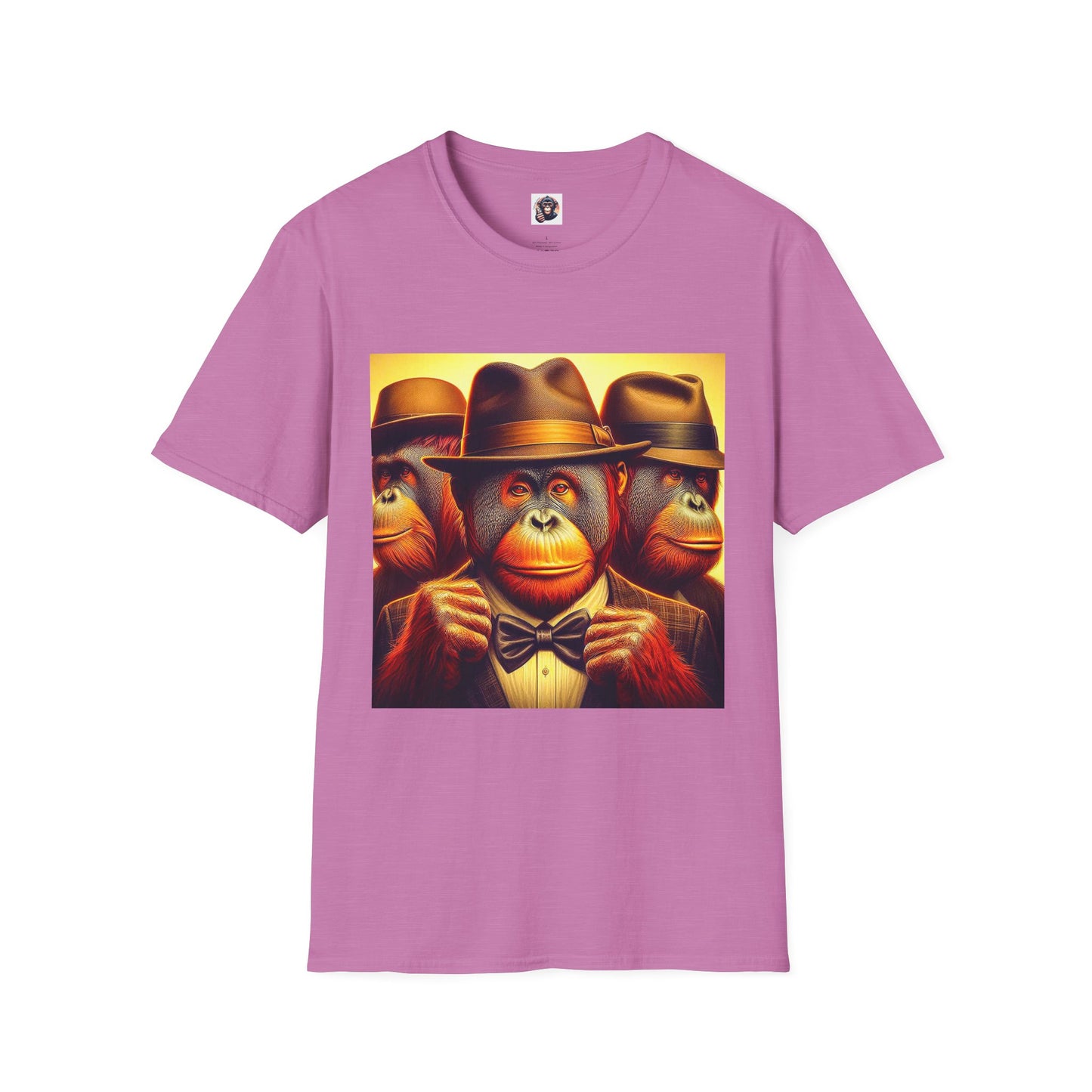 Orangutans working professionals T-Shirt Printify S Heather Radiant Orchid
