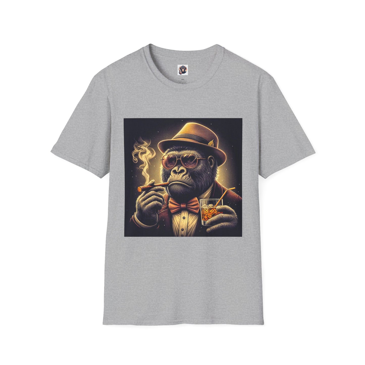 Gorilla cigars T-Shirt Printify XS Sport Grey