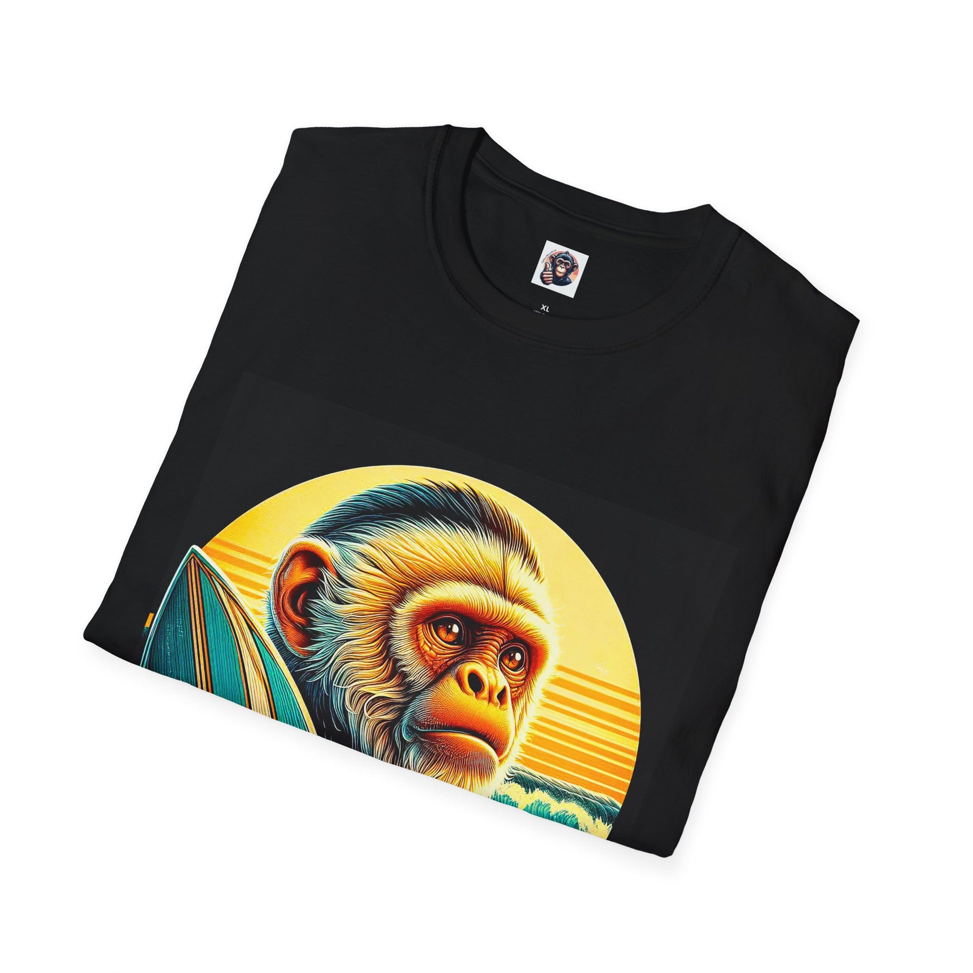 Capuchin Monkey old surfer T-Shirt Printify