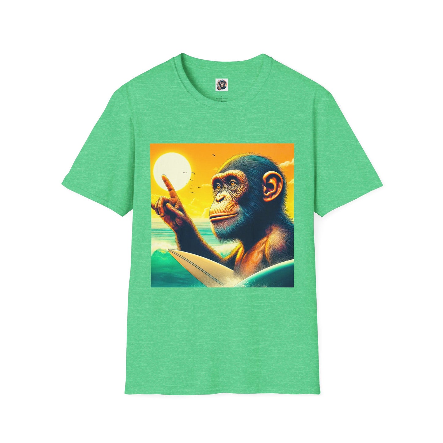 Bonobo ocean beauty T-Shirt Printify S Heather Irish Green