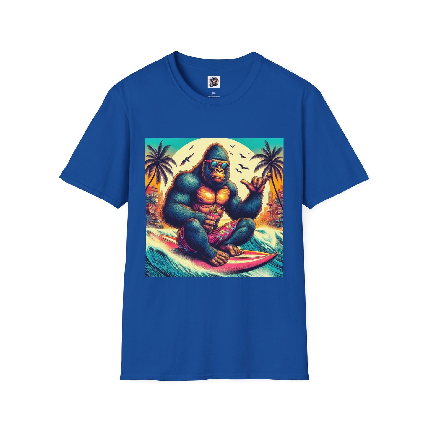 Gorilla T-Shirt Printify XS Royal