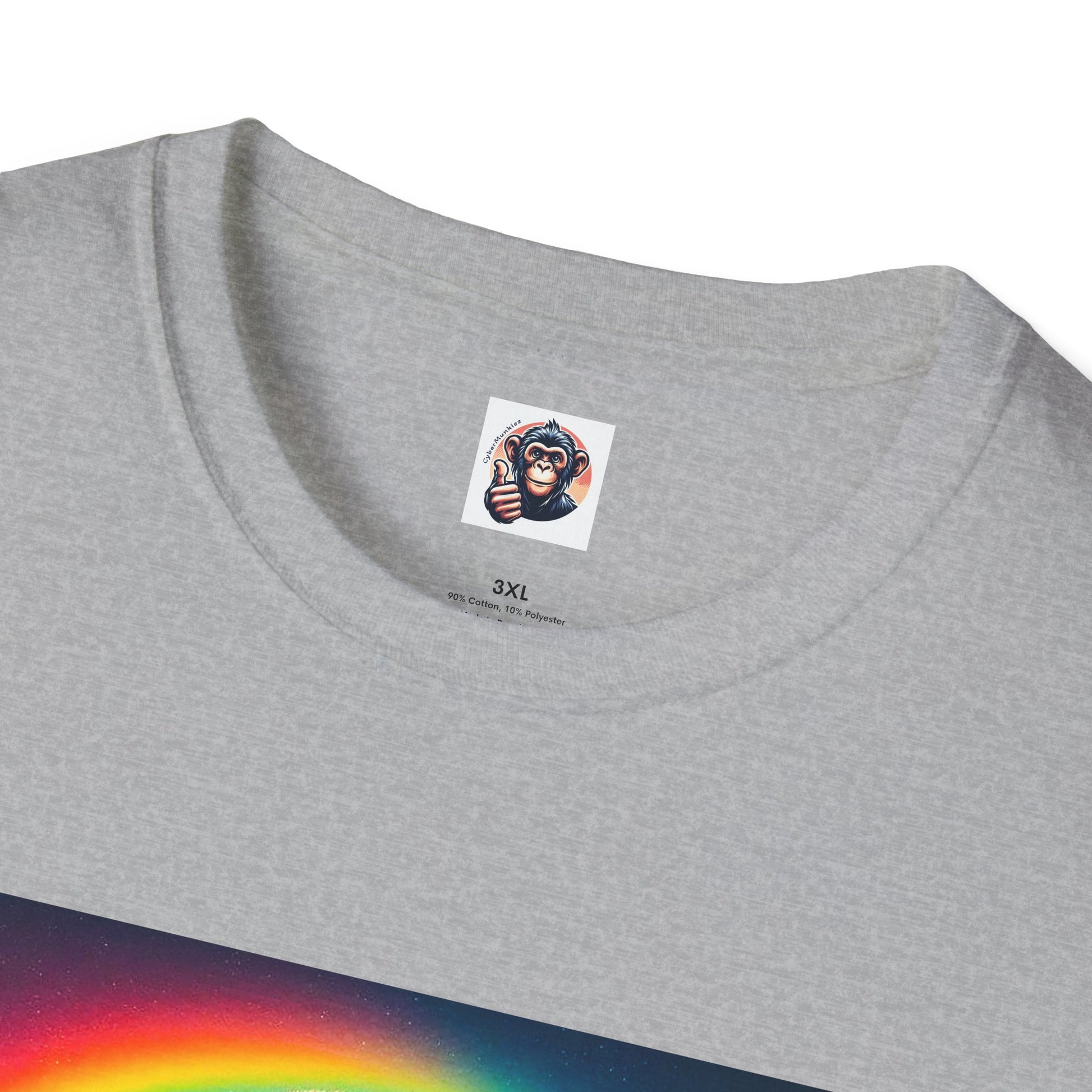Capuchin Monkey pretty rainbow shirt T-Shirt Printify