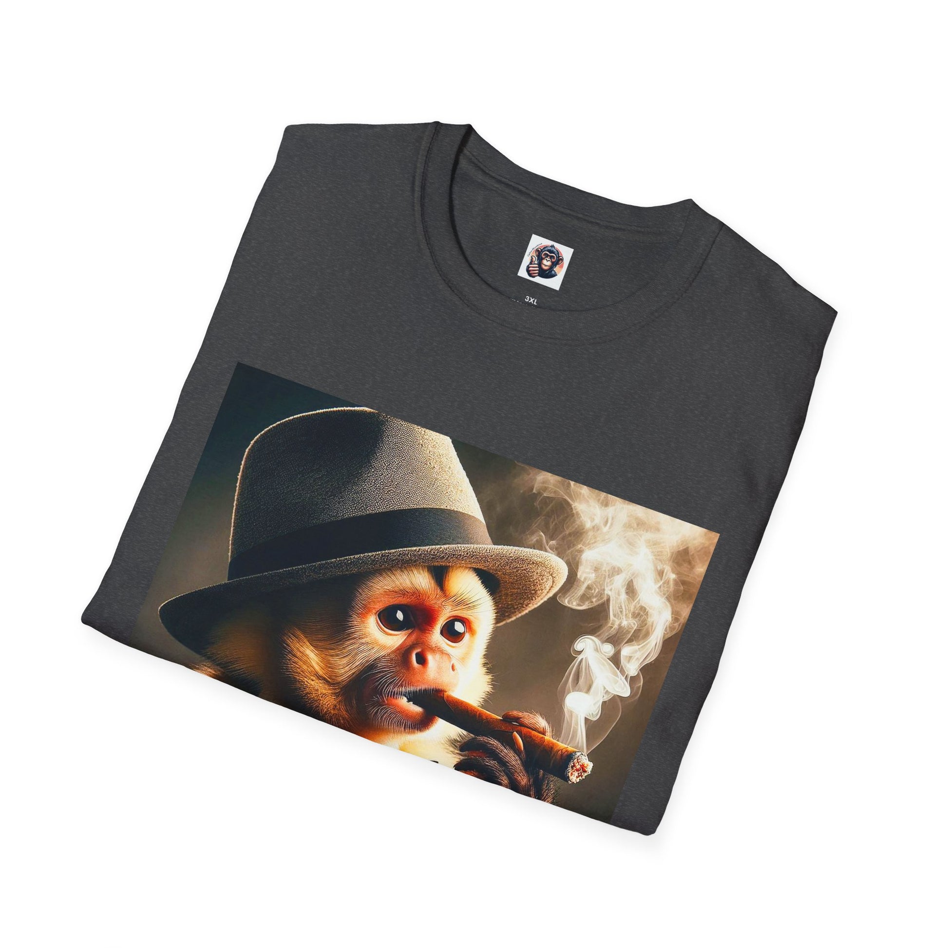 Capuchin Monkey cigar smoker T-Shirt Printify