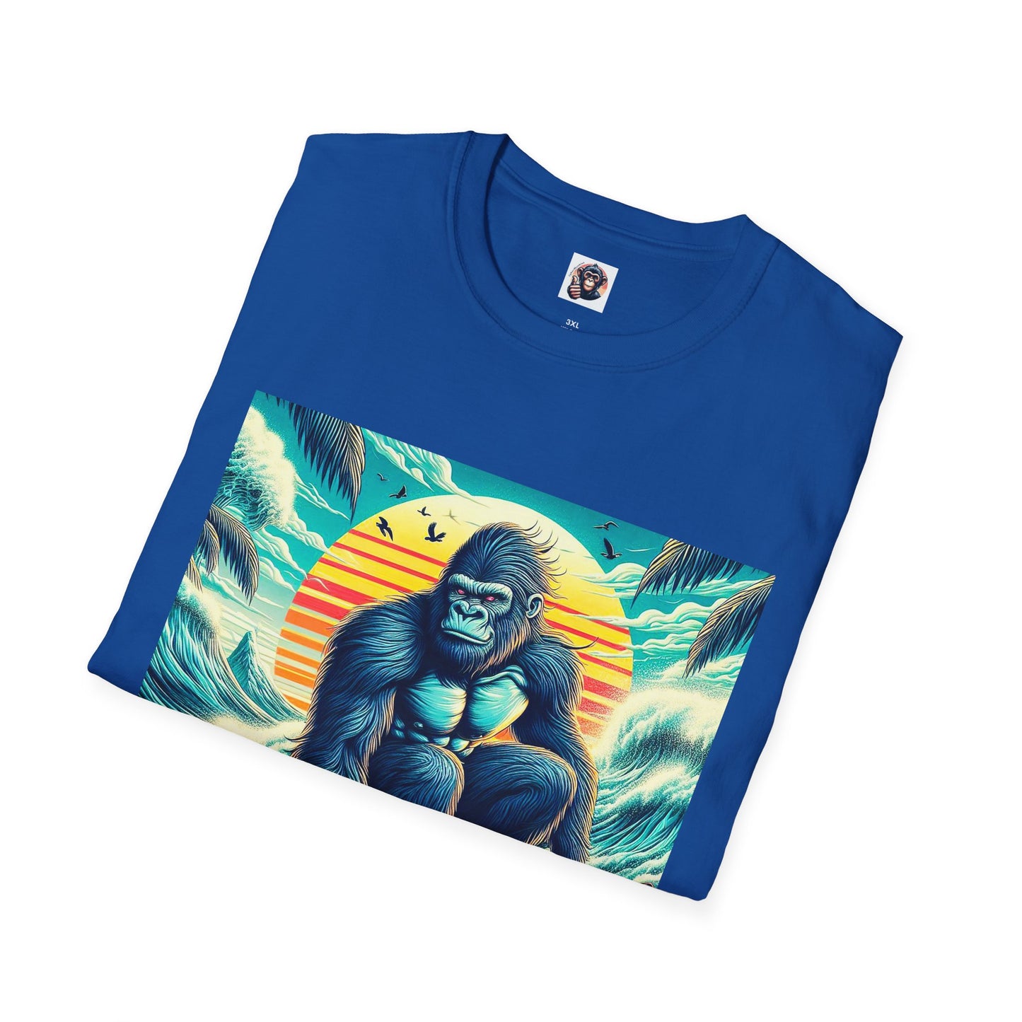 Gorilla beach surfer T-Shirt Printify