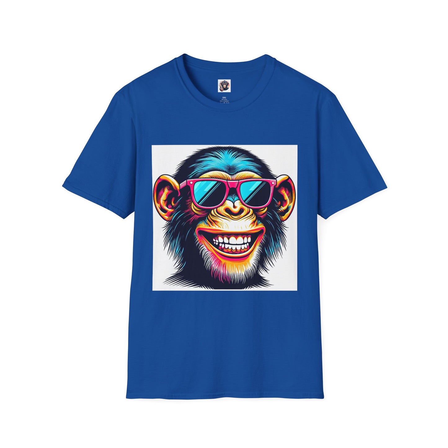 Chimp cool shades T-Shirt Printify XS Royal