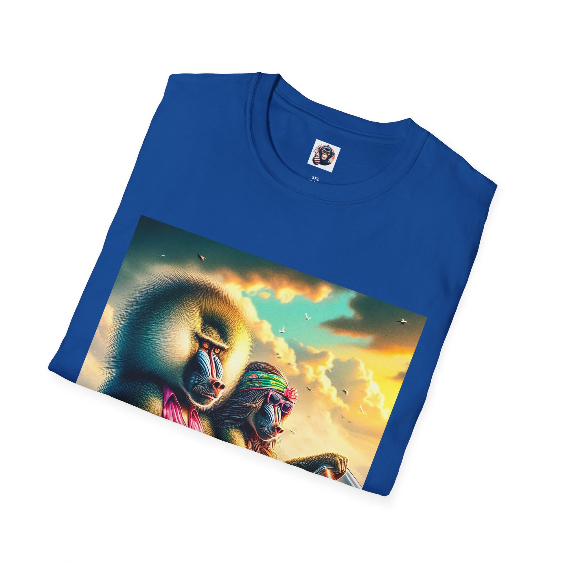 Wacky Baboon couple driving T-Shirt Printify