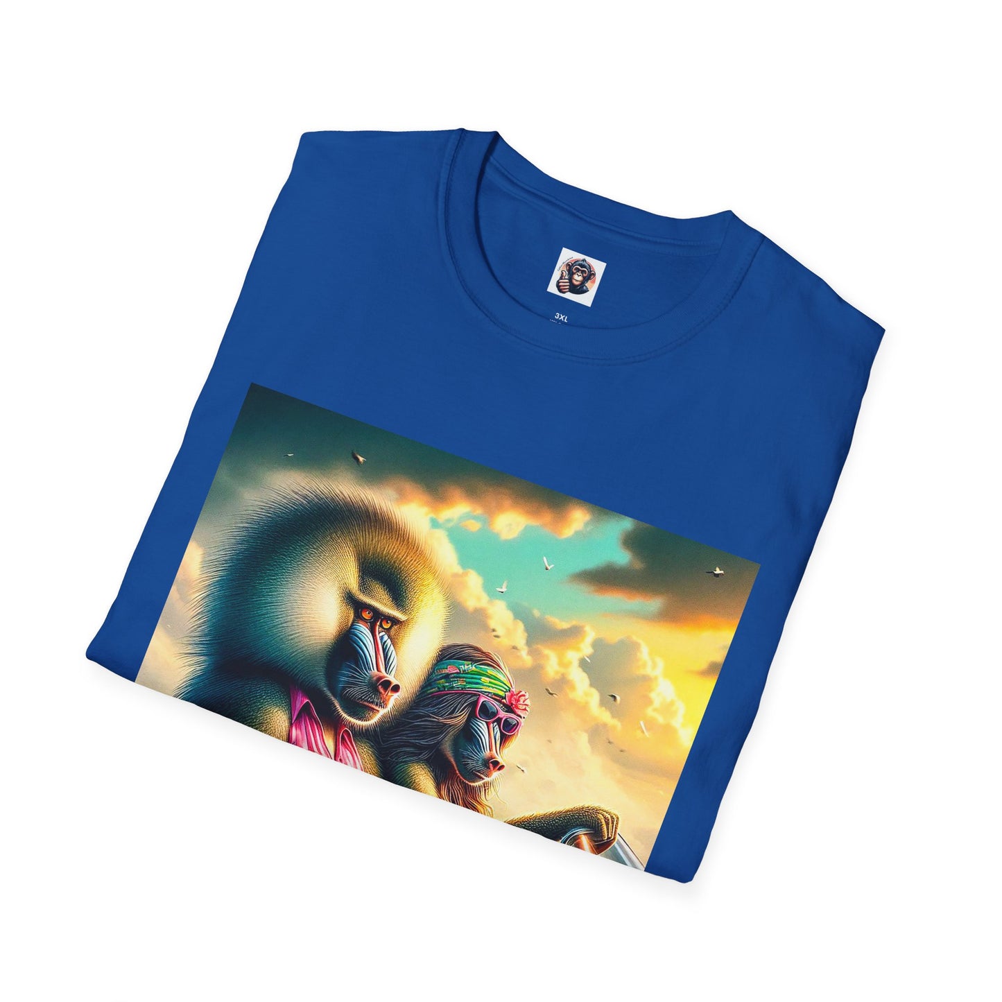 Wacky Baboon couple driving T-Shirt Printify