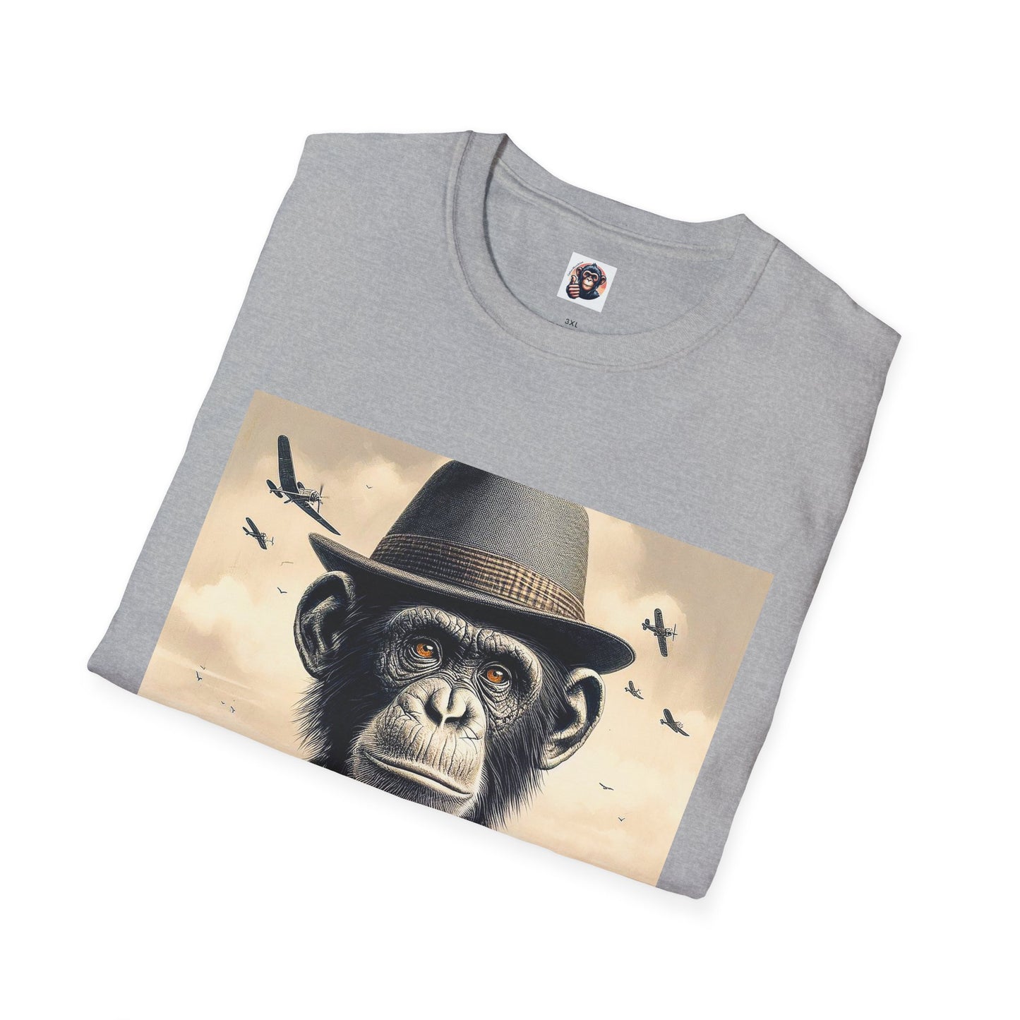 Bonobo hat and bow tie T-Shirt Printify