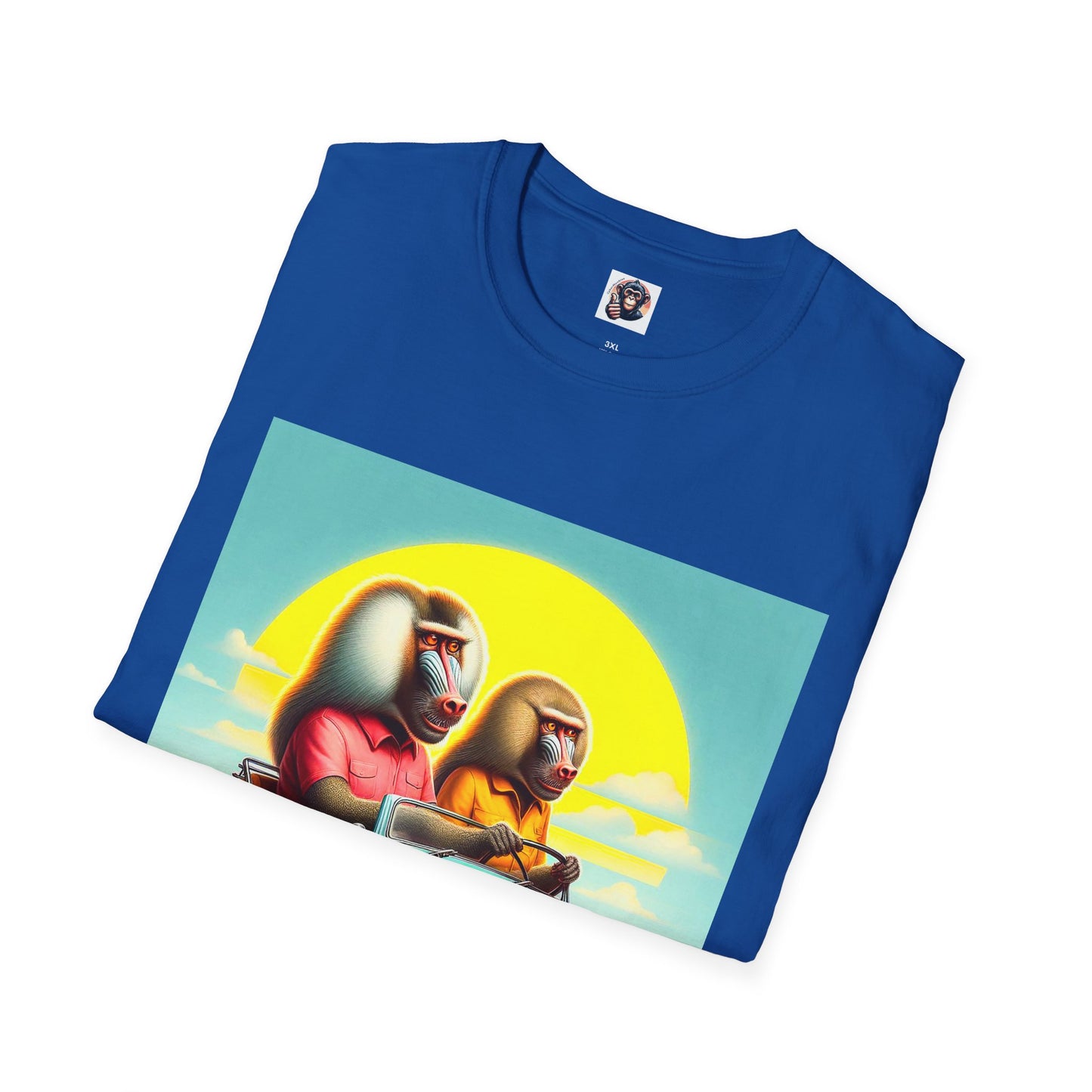 Wacky Baboon couple driving T-Shirt Printify