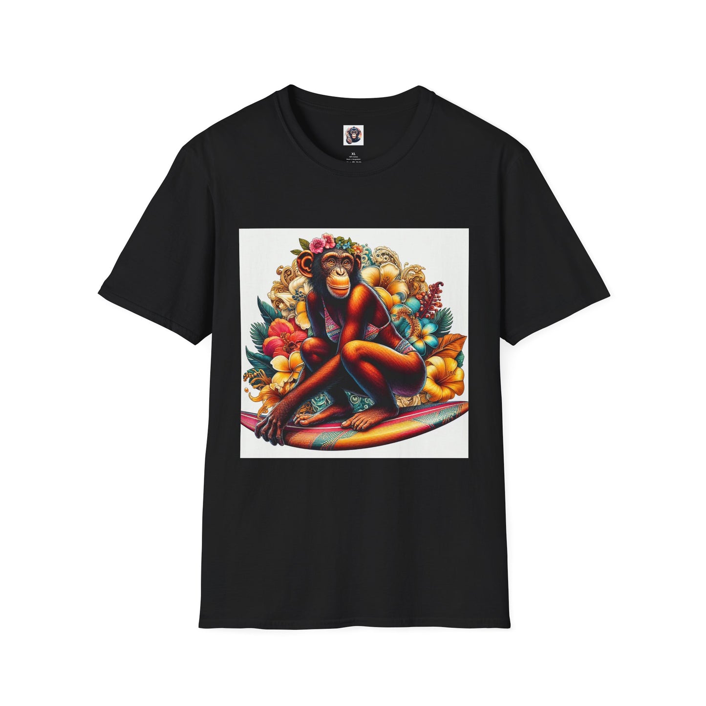 Bonobo surfer queen T-Shirt Printify XS Black