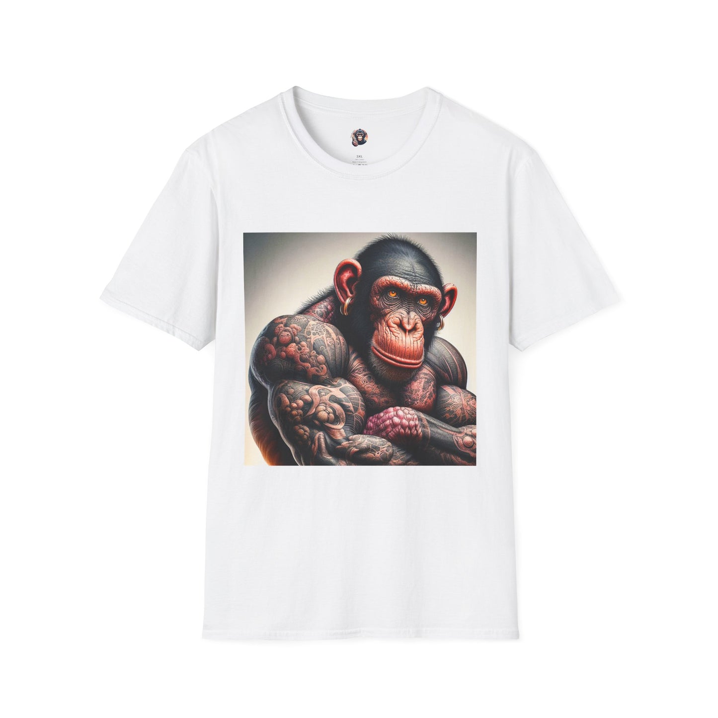 Bonobo muscles T-Shirt Printify S White