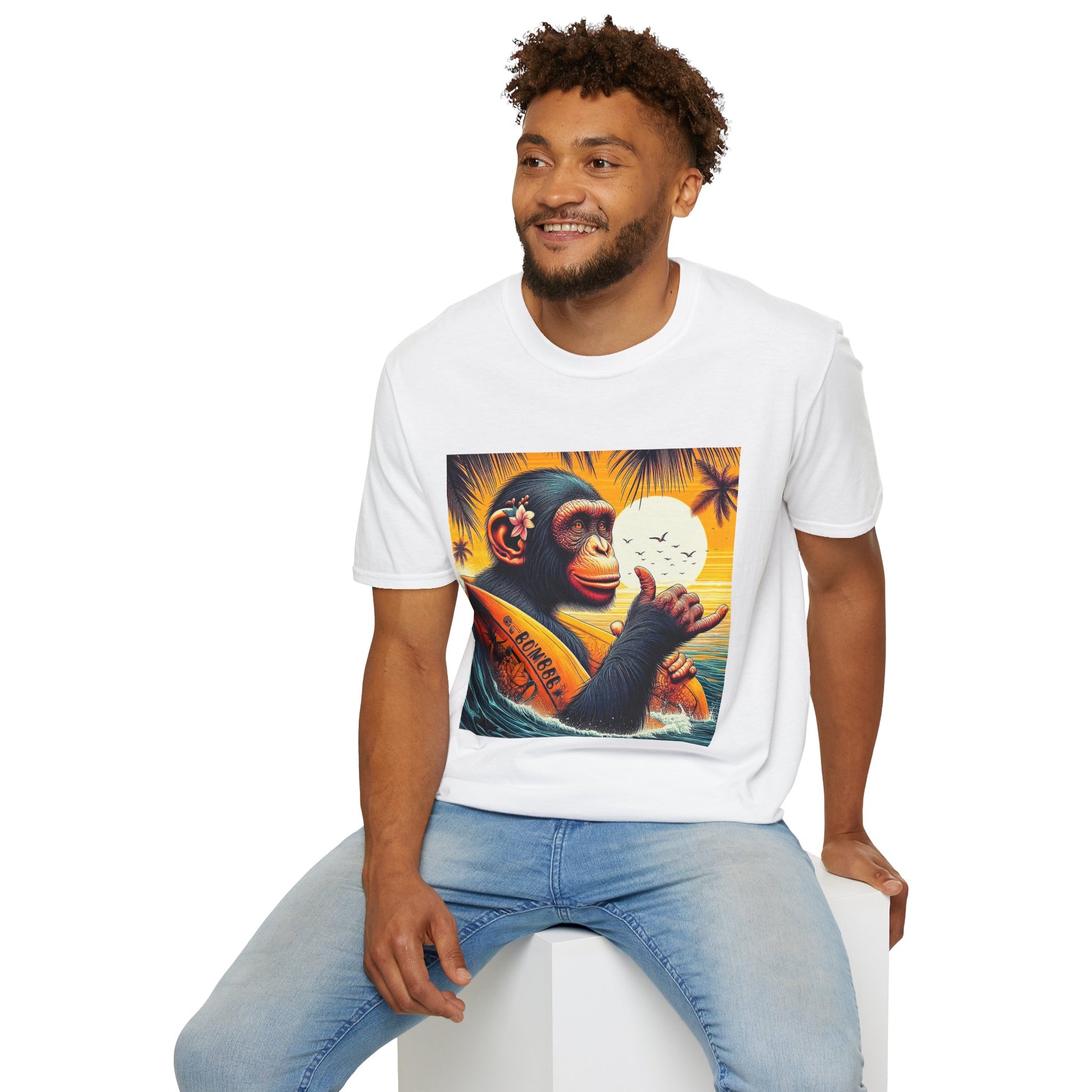 Bonobo surfs up T-Shirt Printify