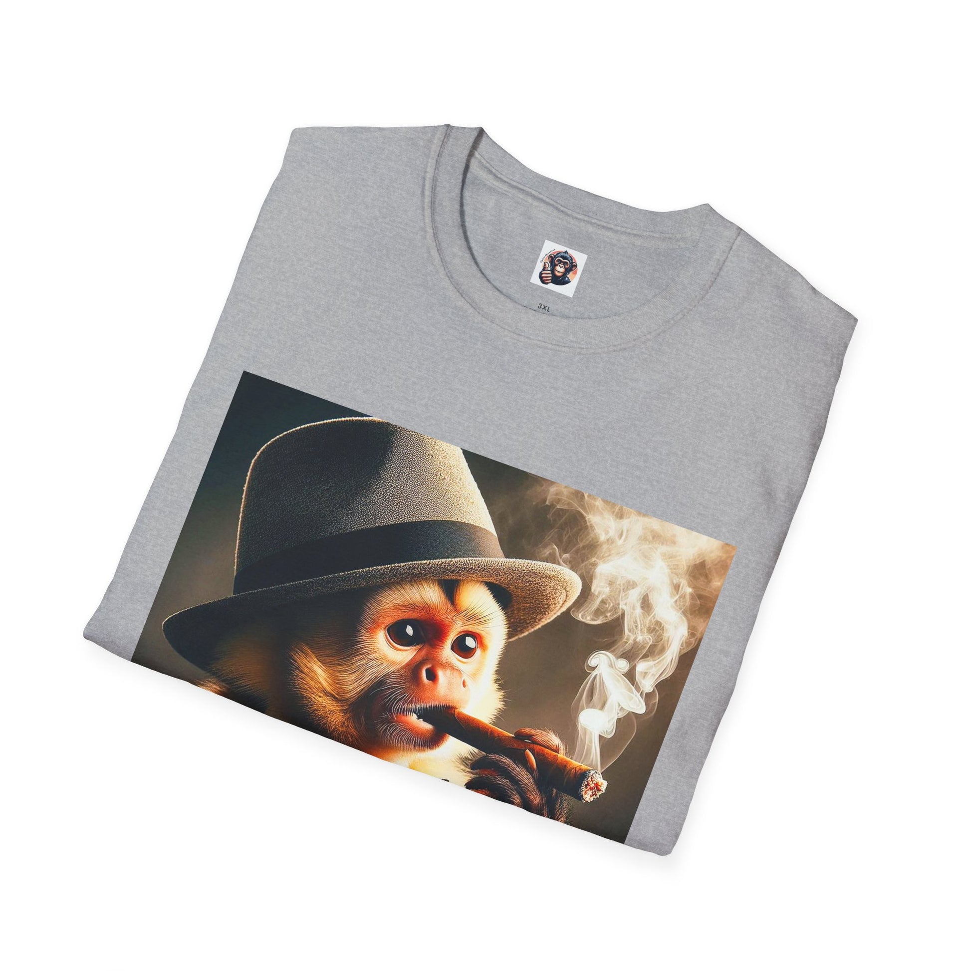 Capuchin Monkey cigar smoker T-Shirt Printify