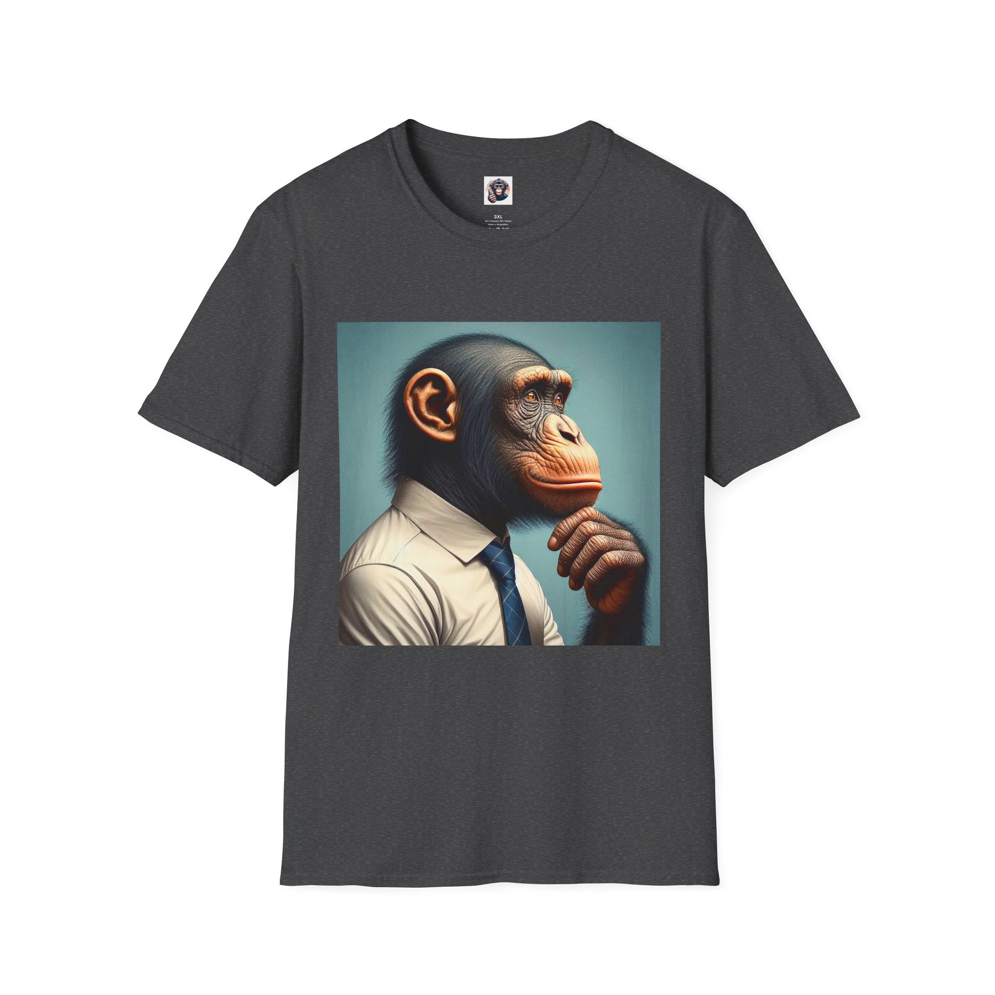 Bonobo business man T-Shirt Printify XS Dark Heather