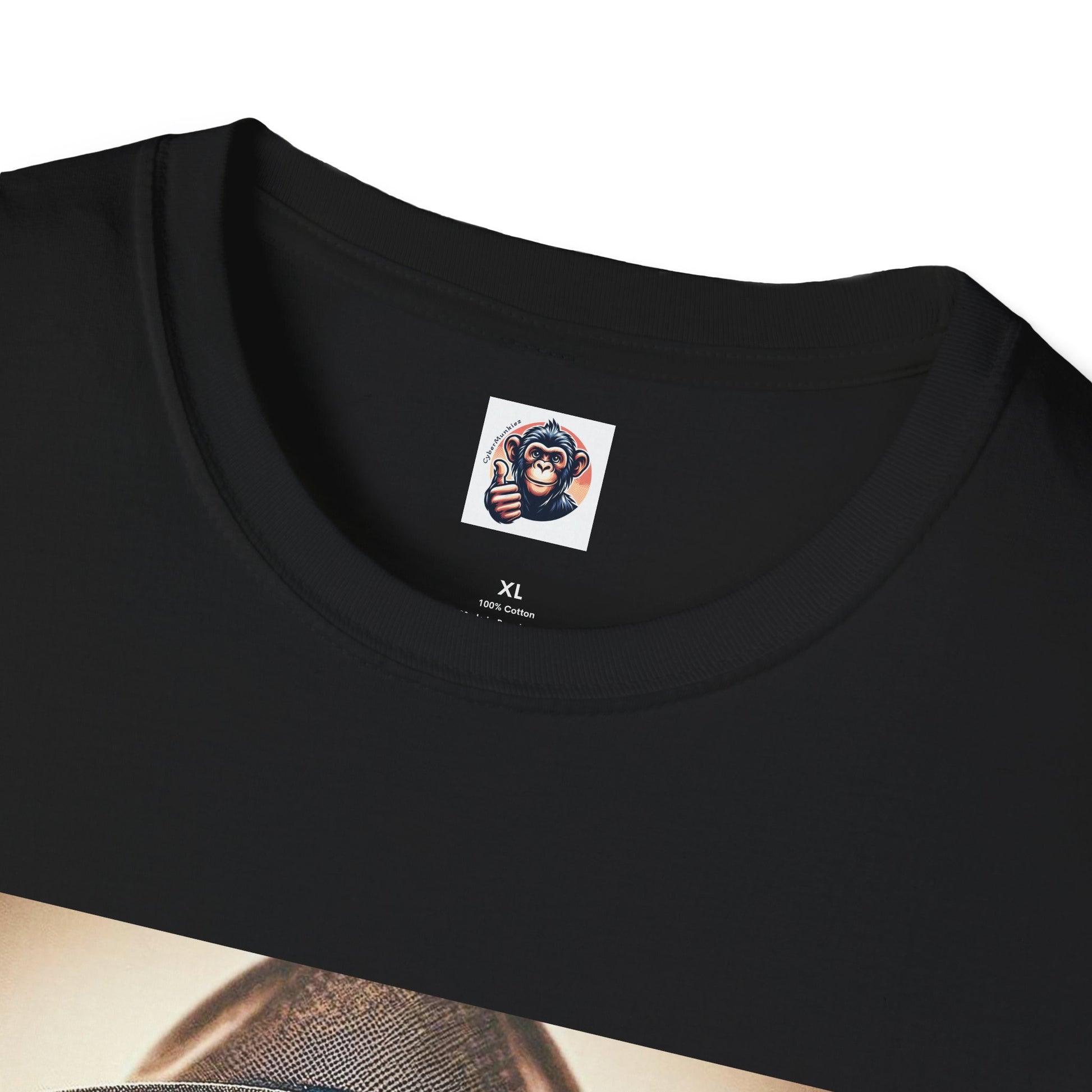 Chimp hat and tie T-Shirt Printify