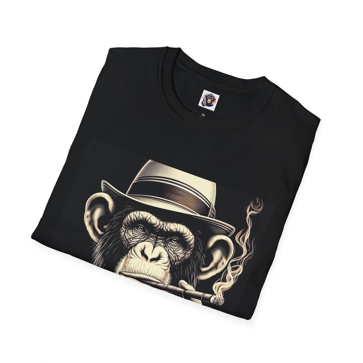 Chimp drink and smoke T-Shirt Printify