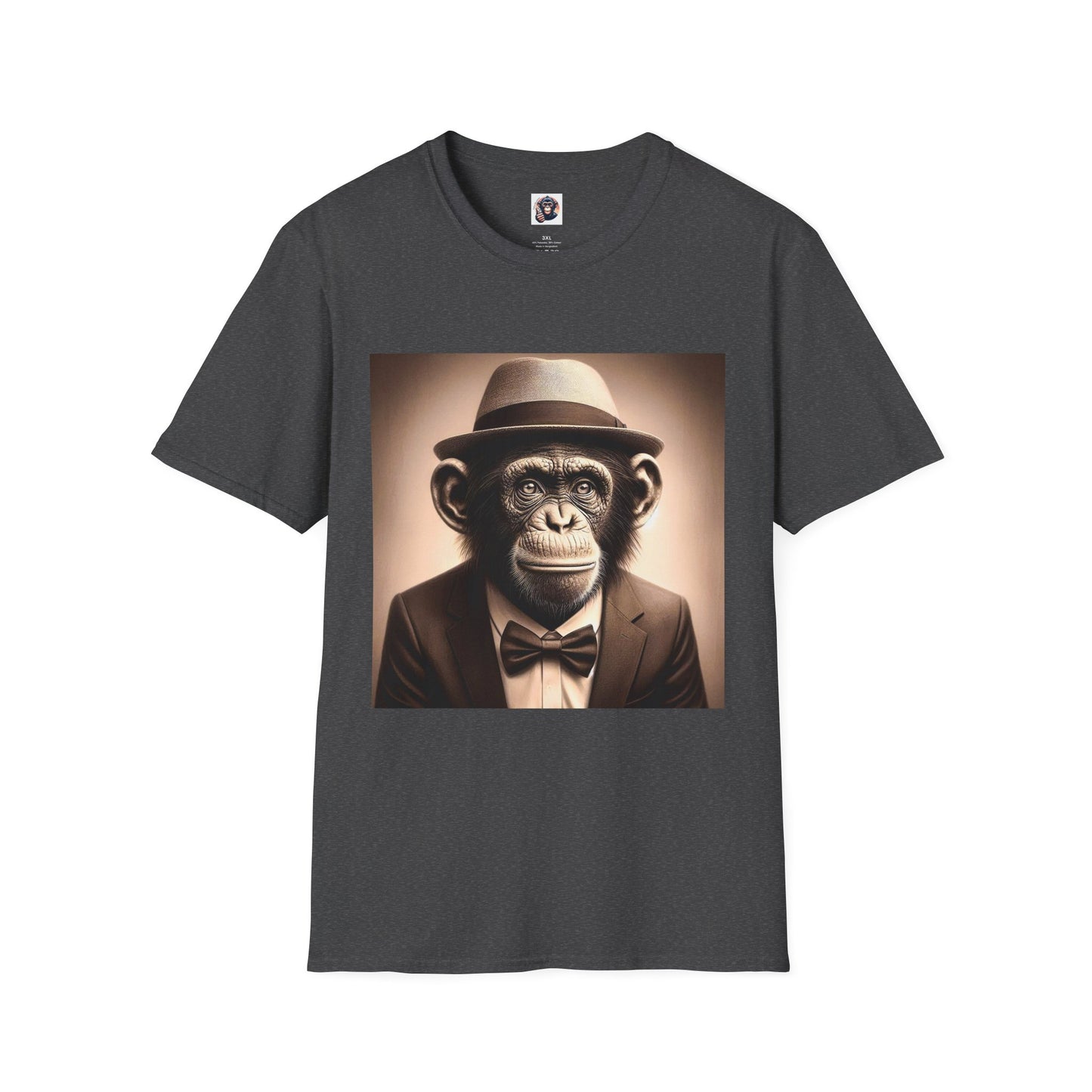 Bonobo happy guy T-Shirt Printify XS Dark Heather