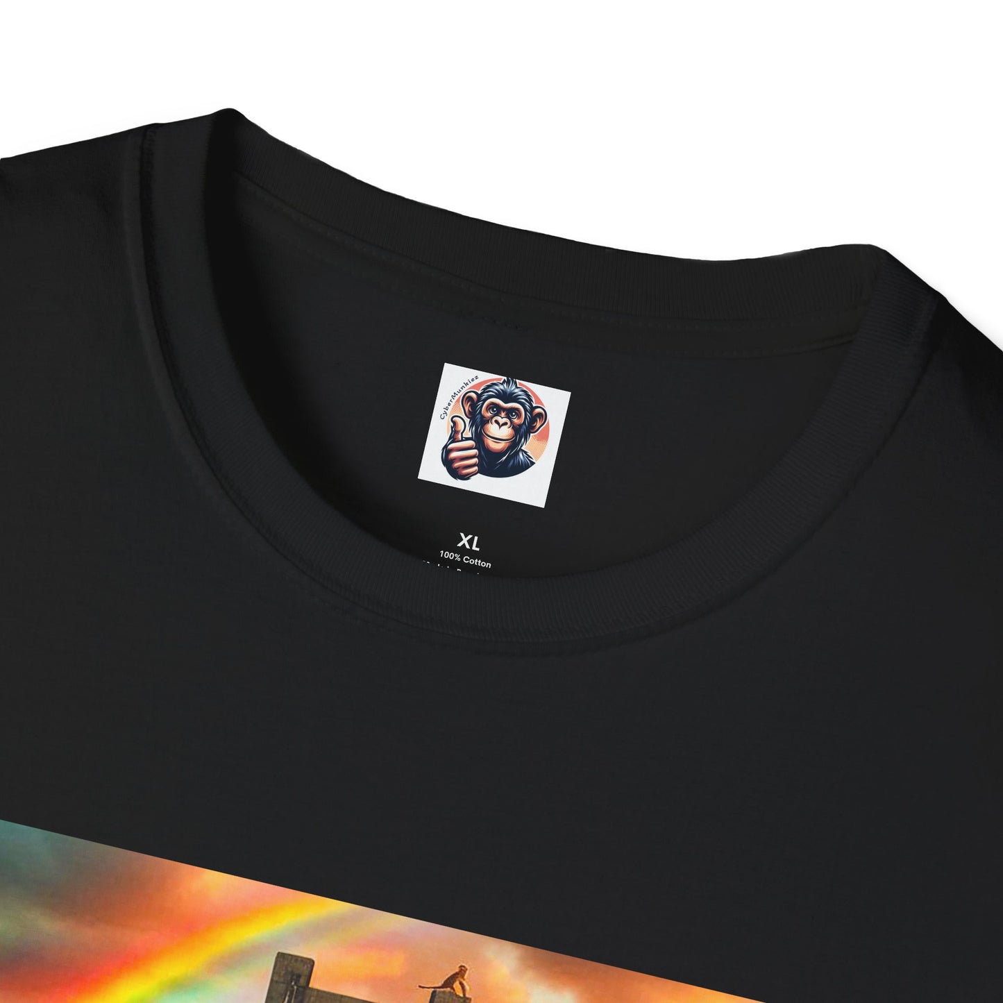 Baboon rainbow bridge T-Shirt Printify