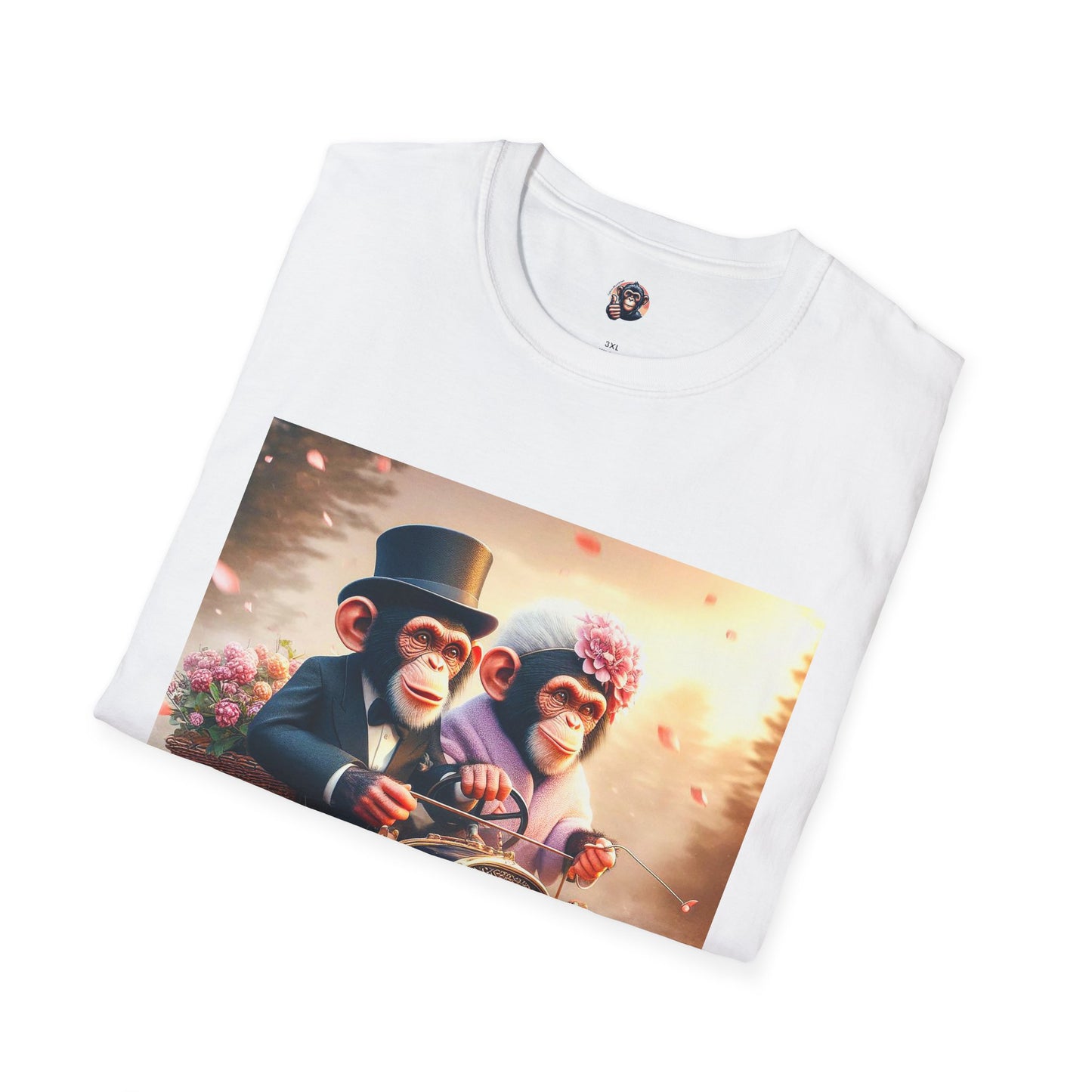 Wacky Chimp driving car T-Shirt Printify