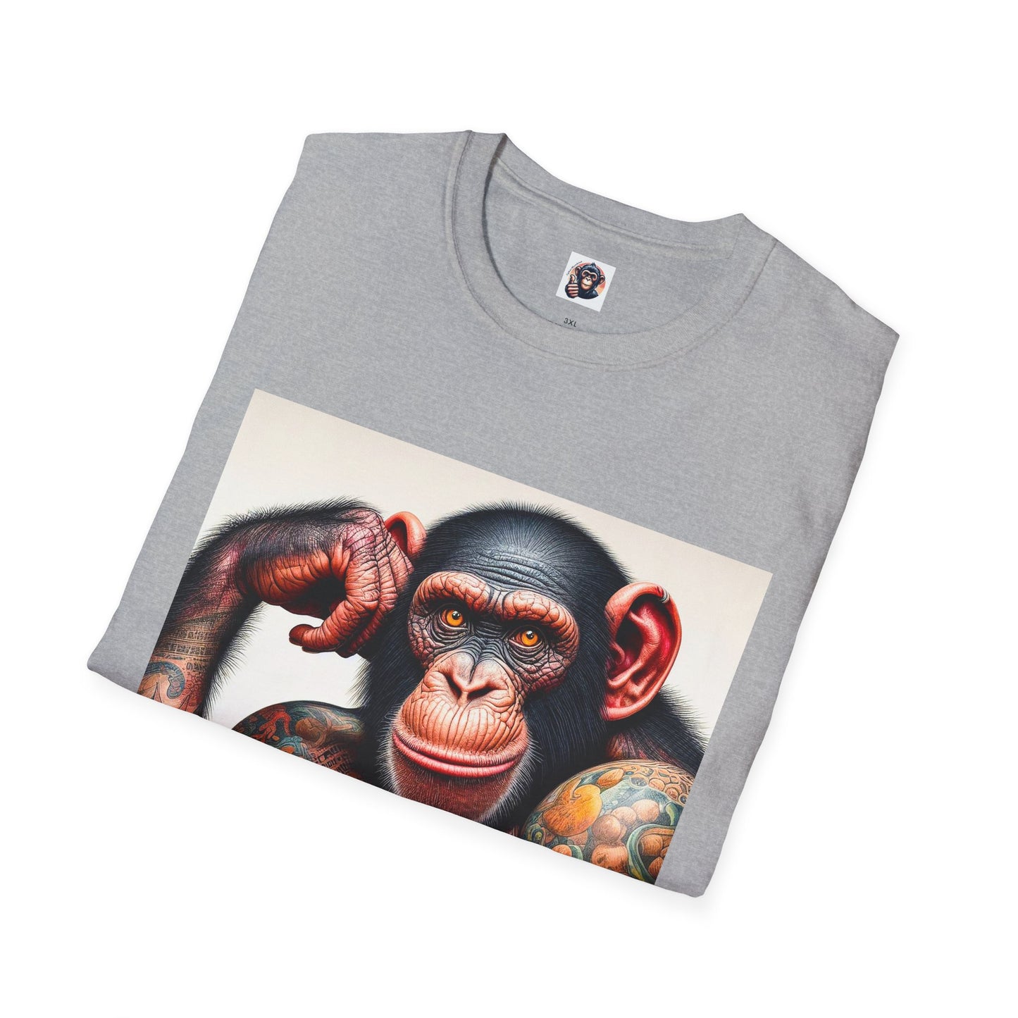 Bonobo muscles man T-Shirt Printify