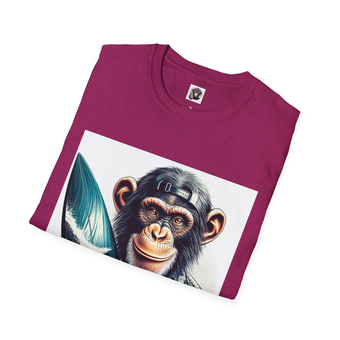 Chimp happt surfer by Printify