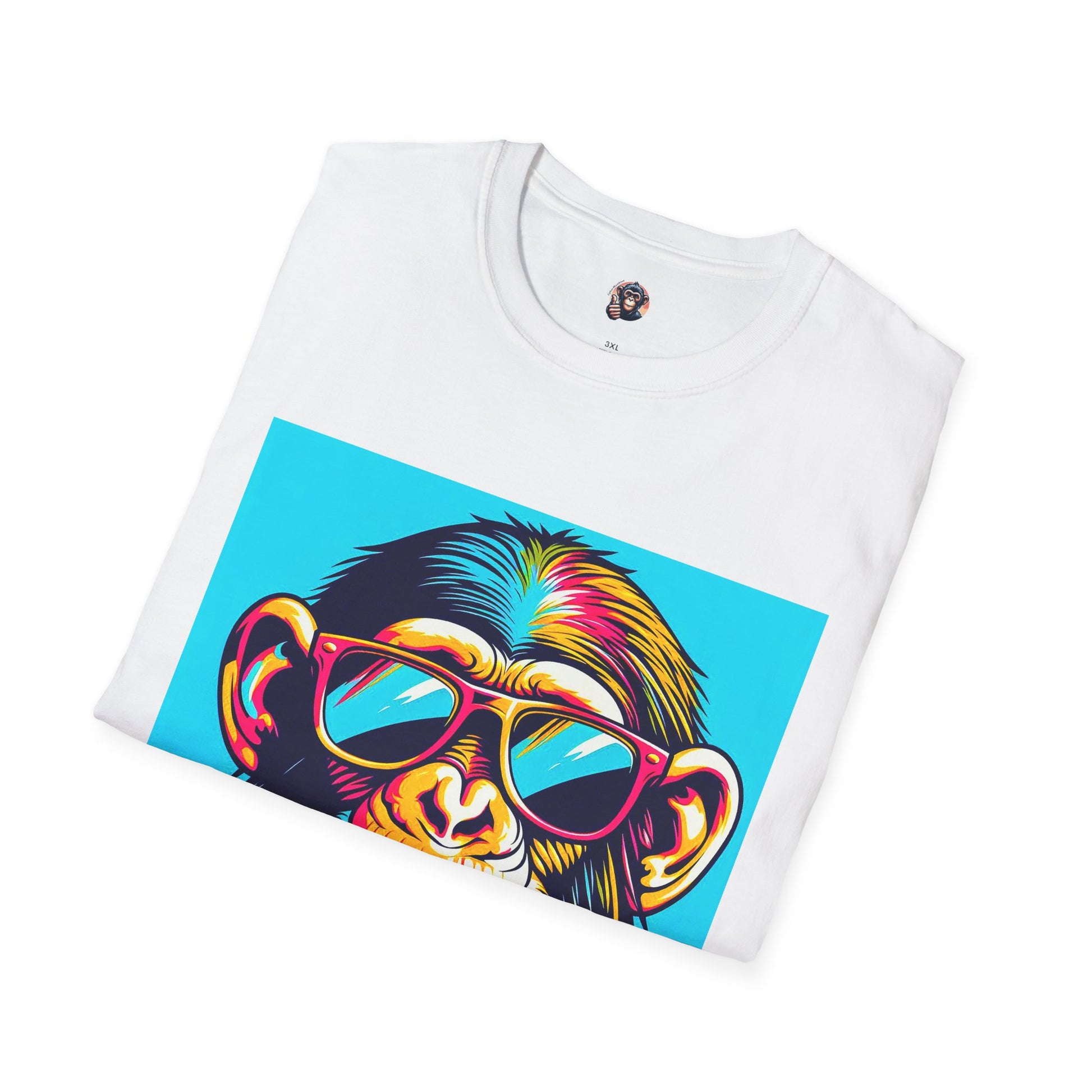 Chimp happy man T-Shirt Printify