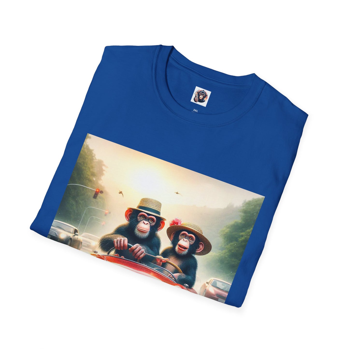 Wacky Chimp red car T-Shirt Printify