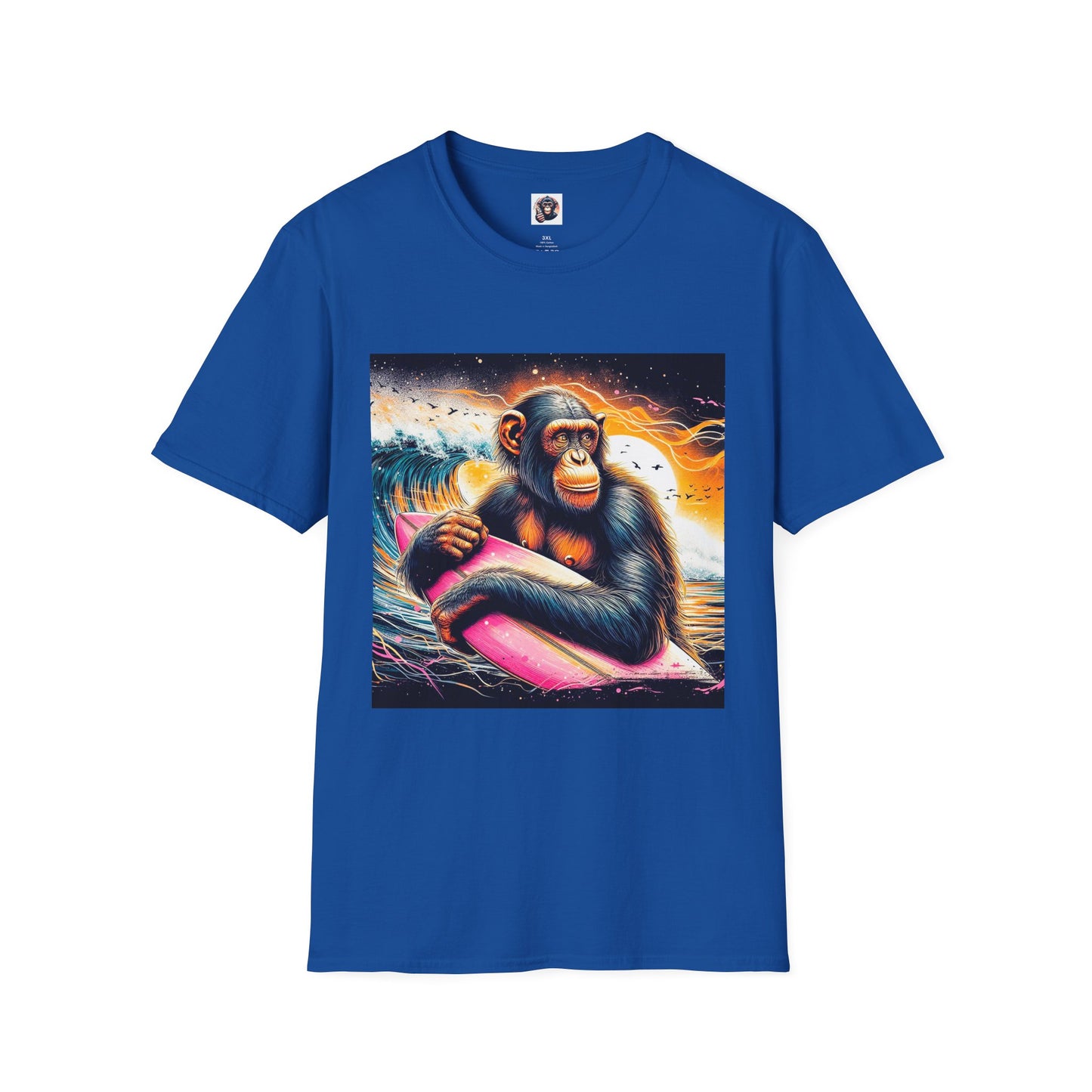 Bonobo surfer T-Shirt Printify XS Royal