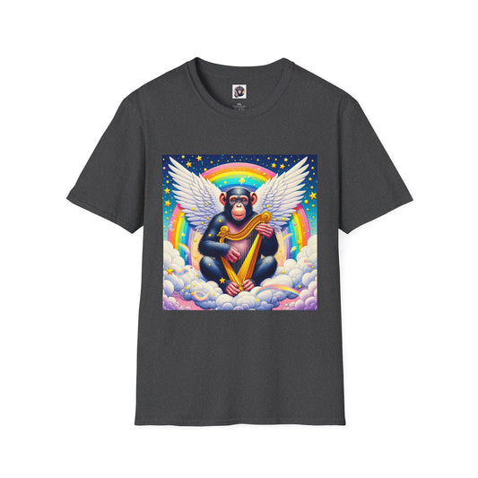 Bonobo harp player T-Shirt Printify XS Dark Heather