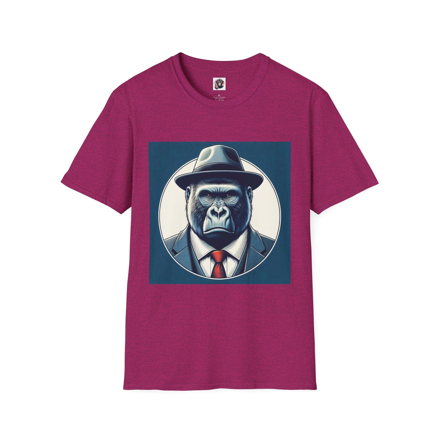 Gorilla working man T-Shirt Printify S Antique Heliconia