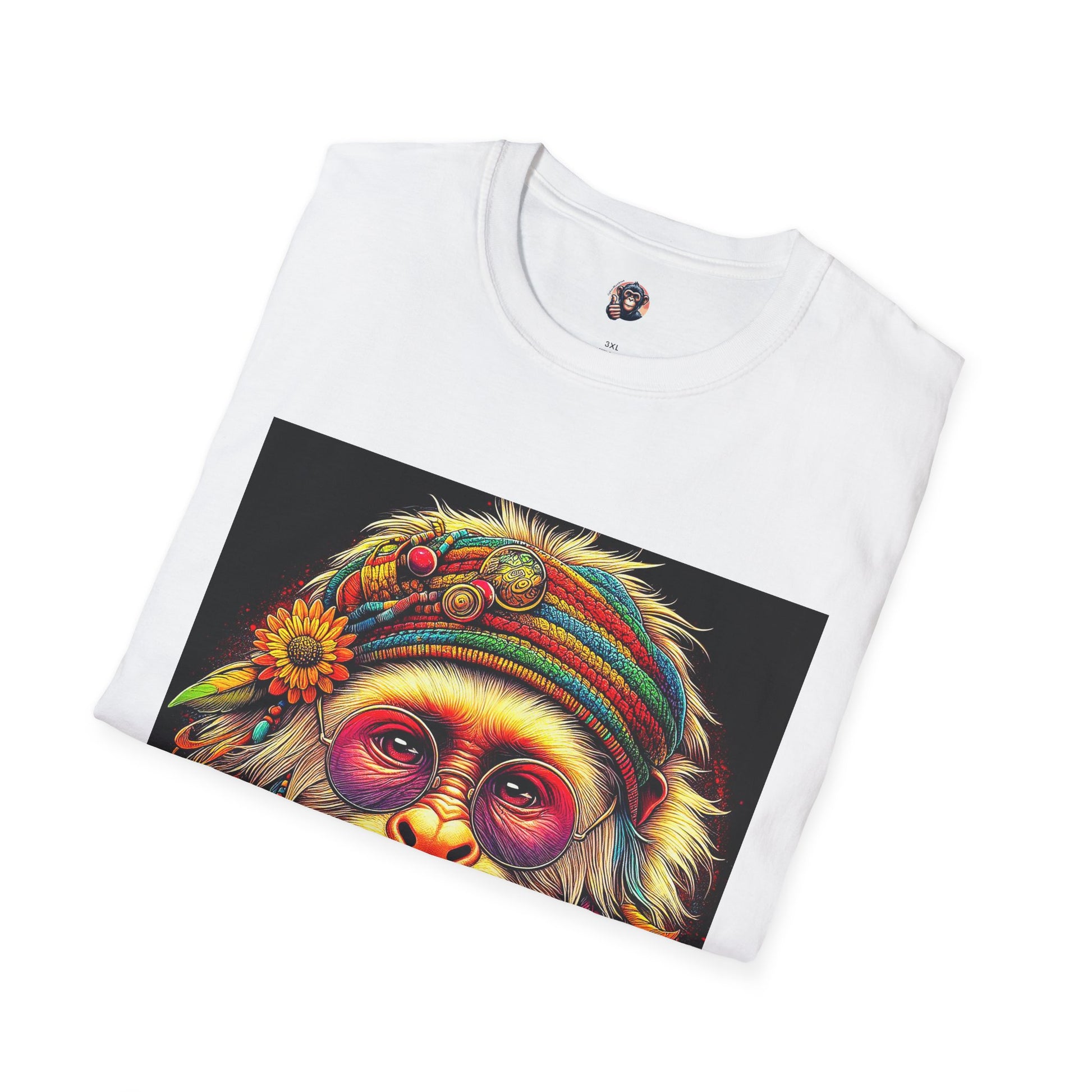 Capuchin Monkey 70s hippie T-Shirt Printify