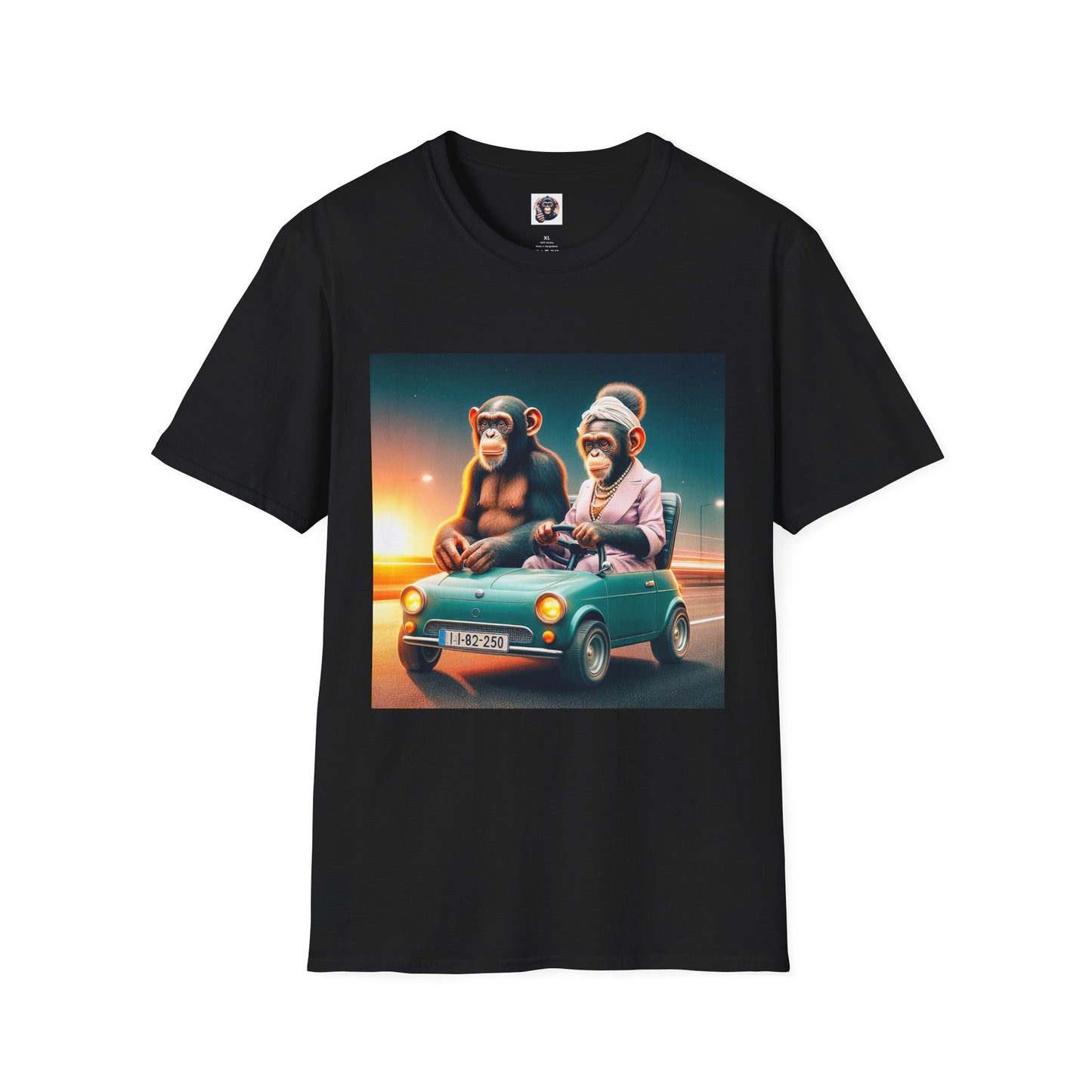 Wacky Bonobo couple T-Shirt Printify XS Black