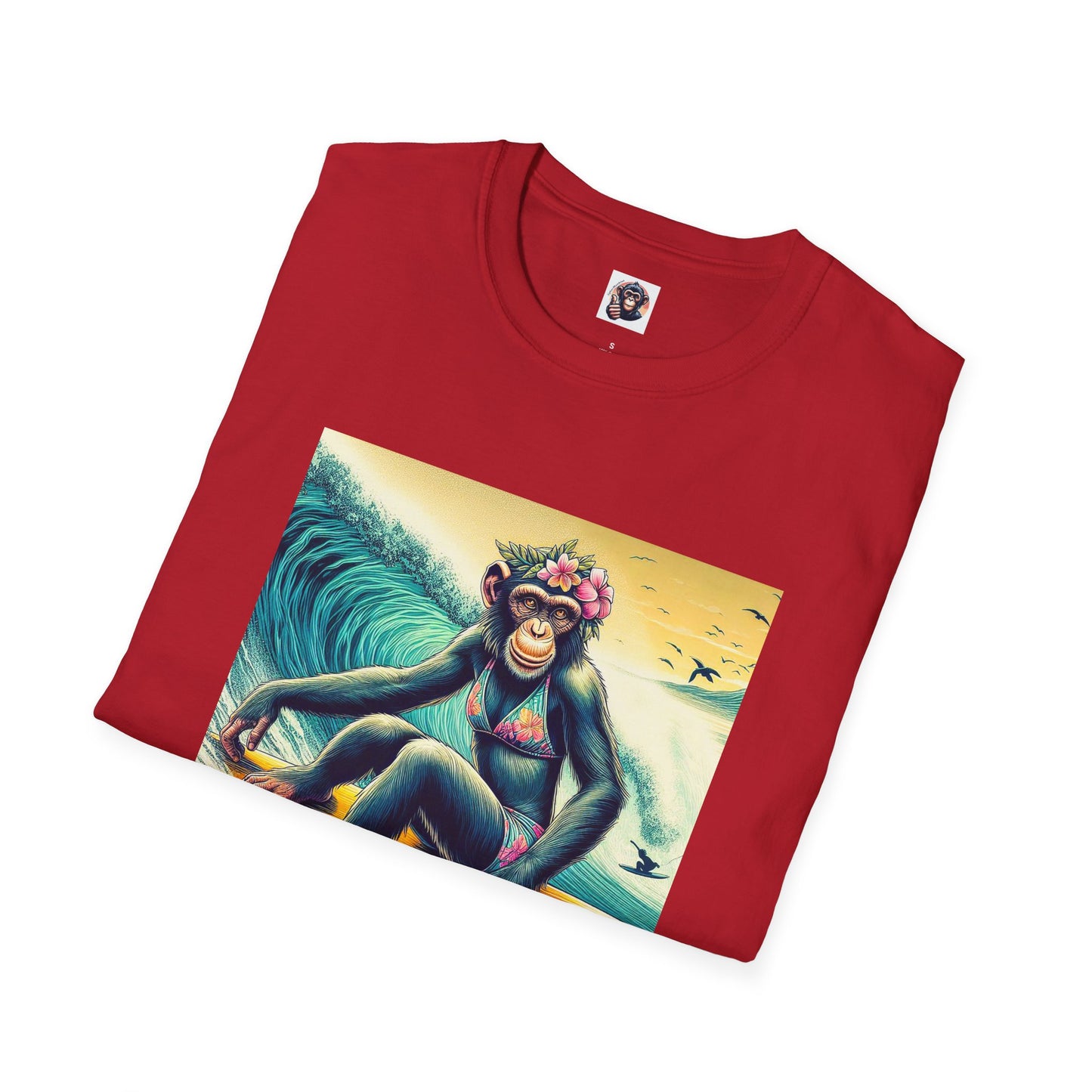 Chimp surfer girl