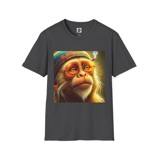 Capuchin Monkey old man shirt T-Shirt Printify XS Dark Heather