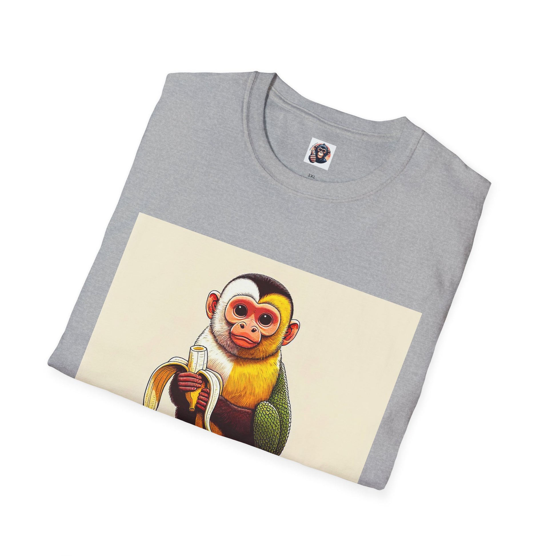 Capuchin Monkey banana eating shirt T-Shirt Printify
