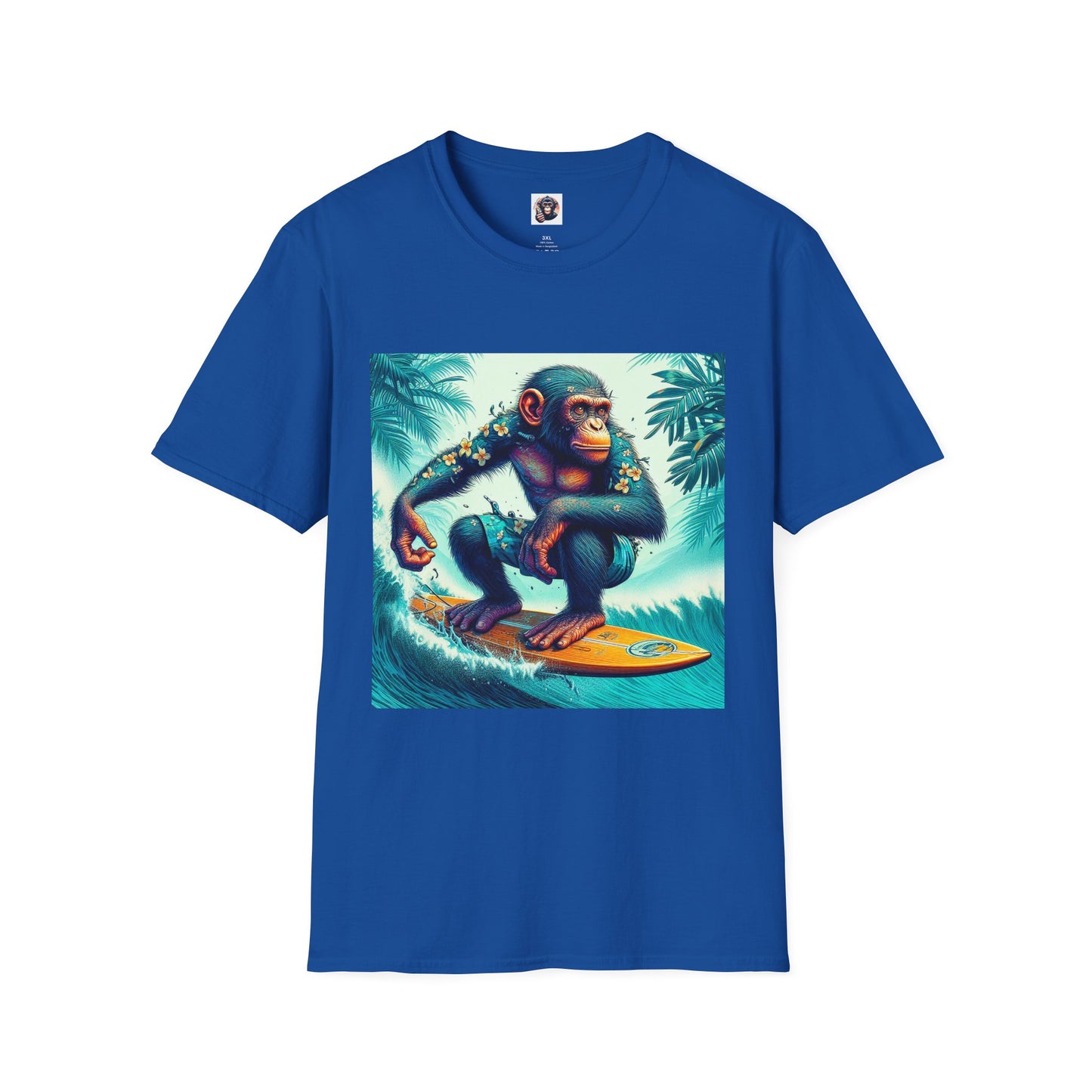 Bonobo crashing waves T-Shirt Printify XS Royal