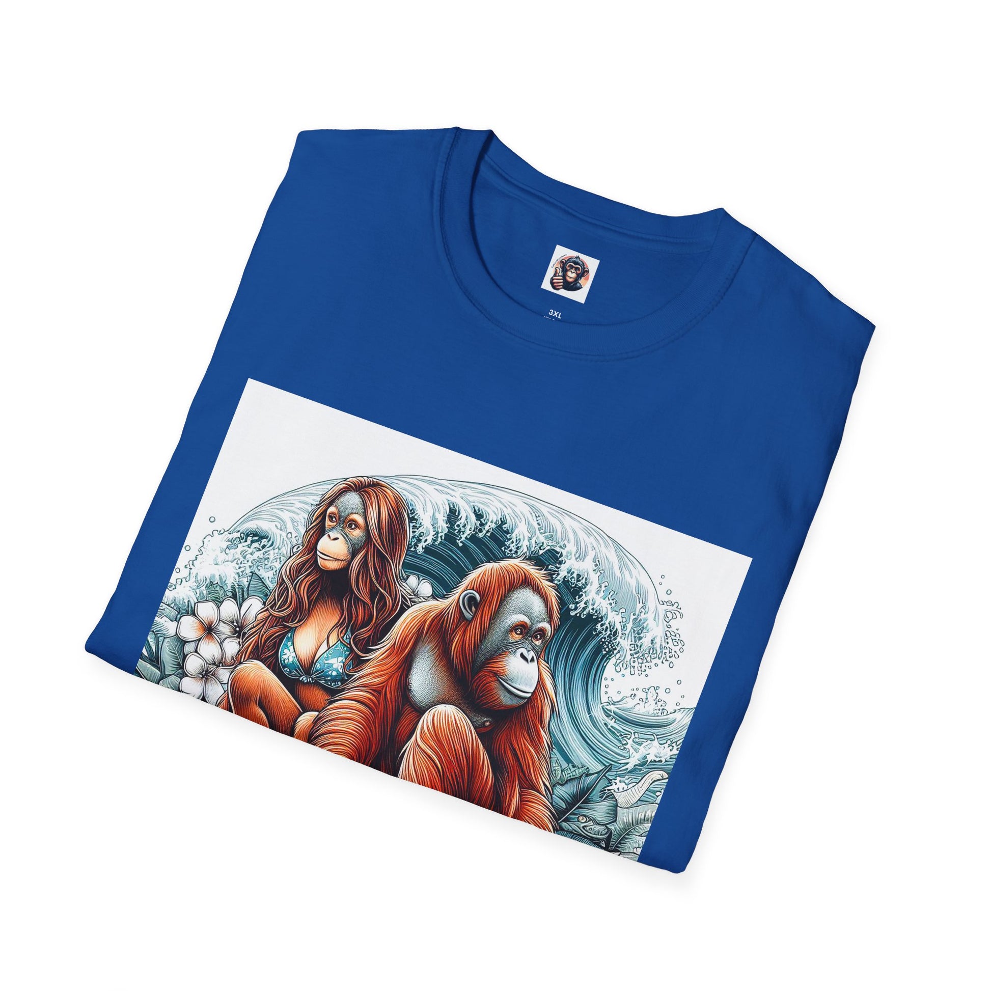 Orangutans surfing T-Shirt Printify