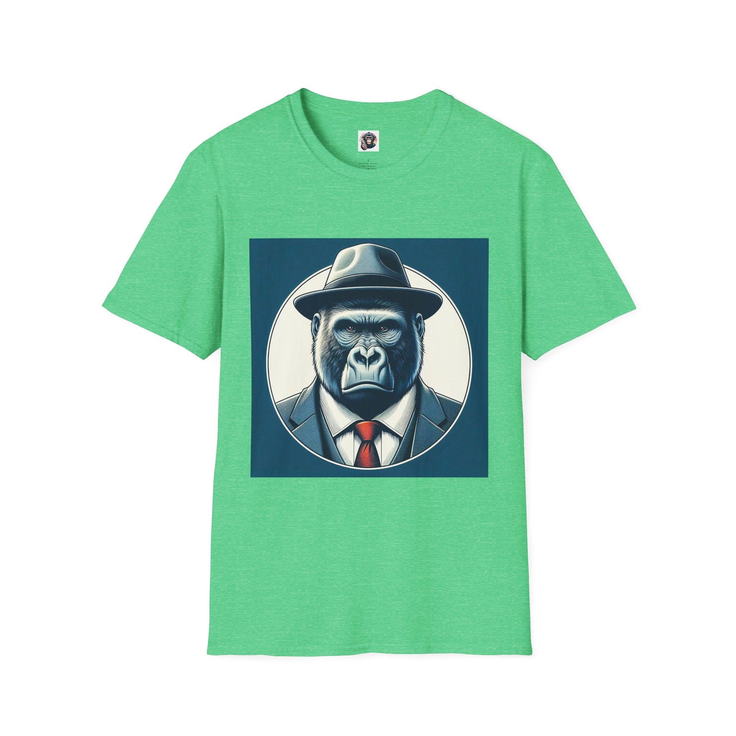 Gorilla working man T-Shirt Printify S Heather Irish Green