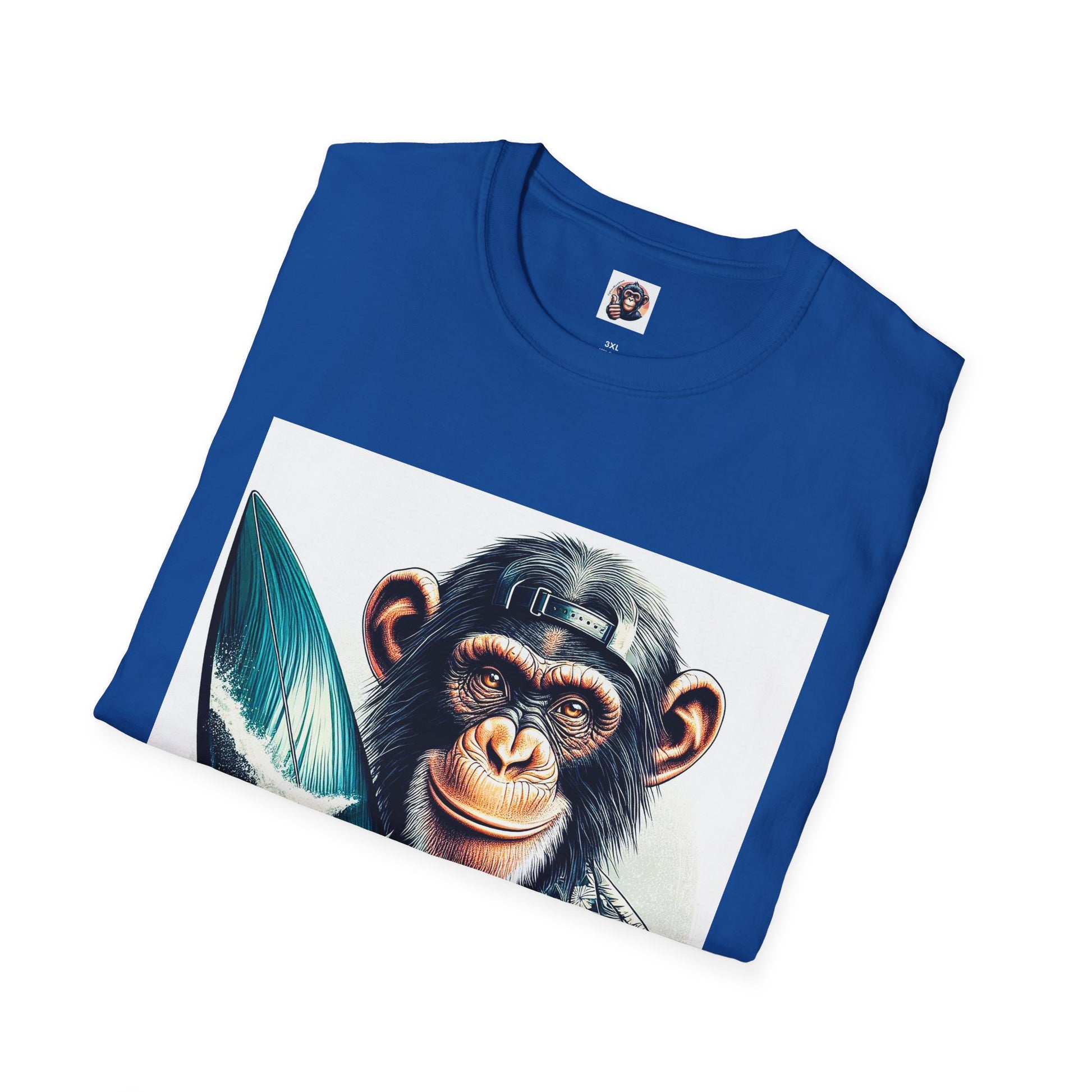 Chimp happt surfer T-Shirt Printify