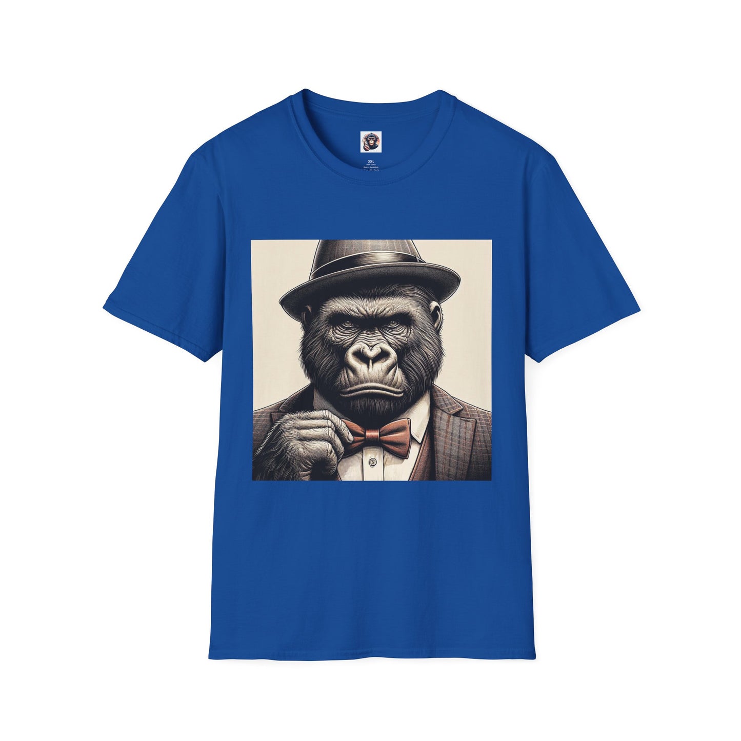 Gorilla suit and tie T-Shirt Printify XS Royal