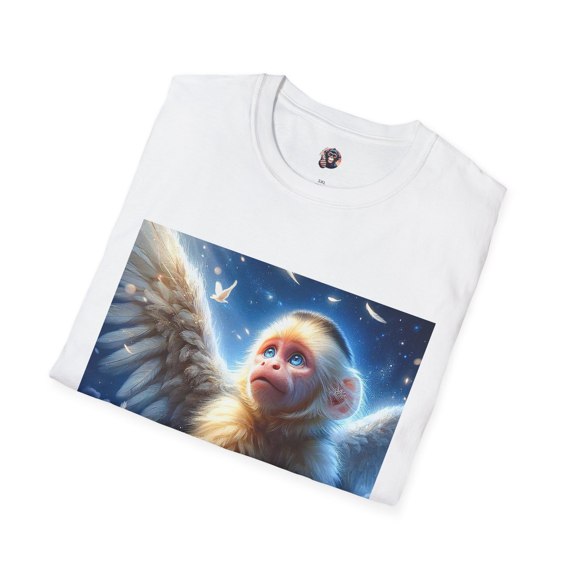 Capuchin Monkey Angel wings T-Shirt Printify