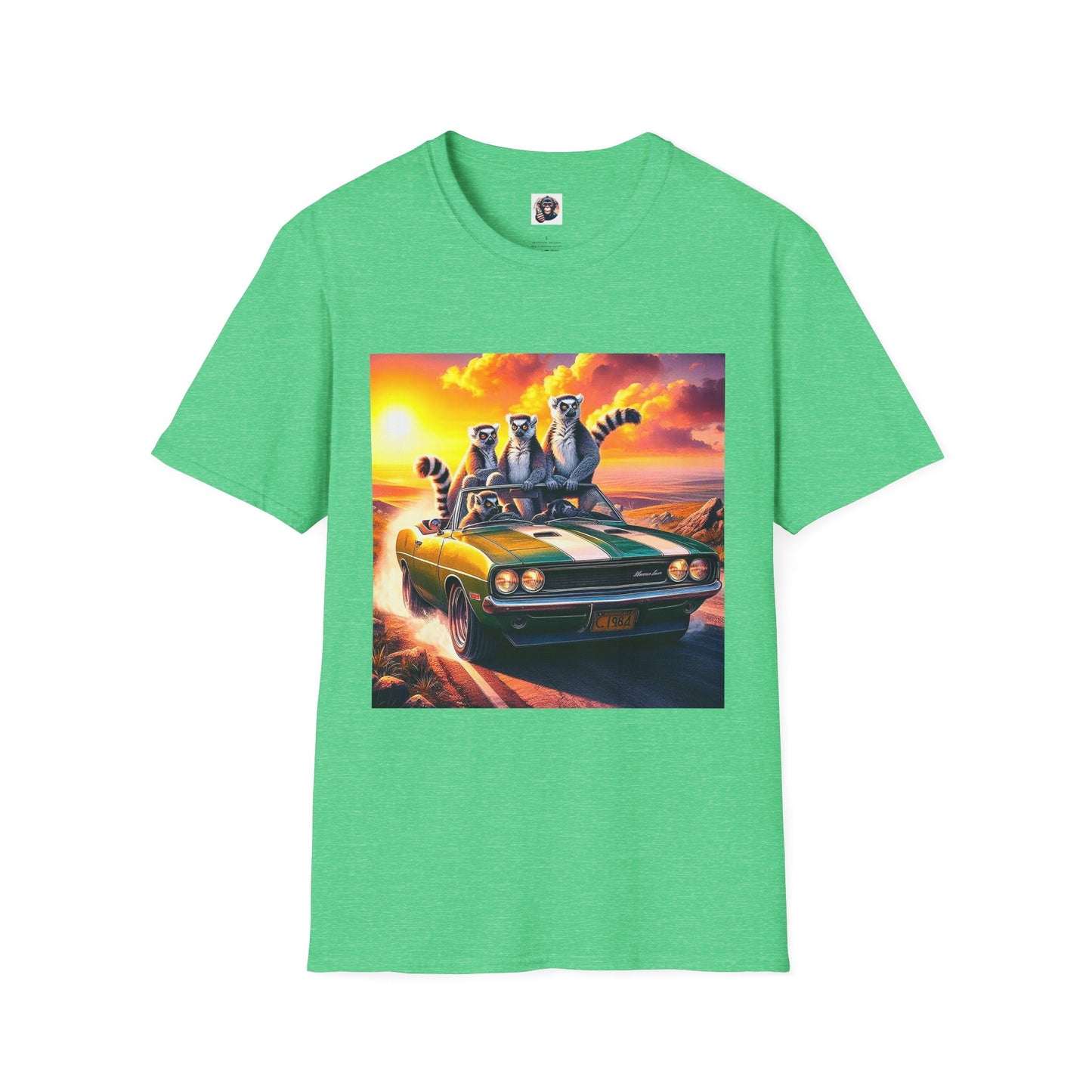 Wacky Lemurs T-Shirt Printify S Heather Irish Green