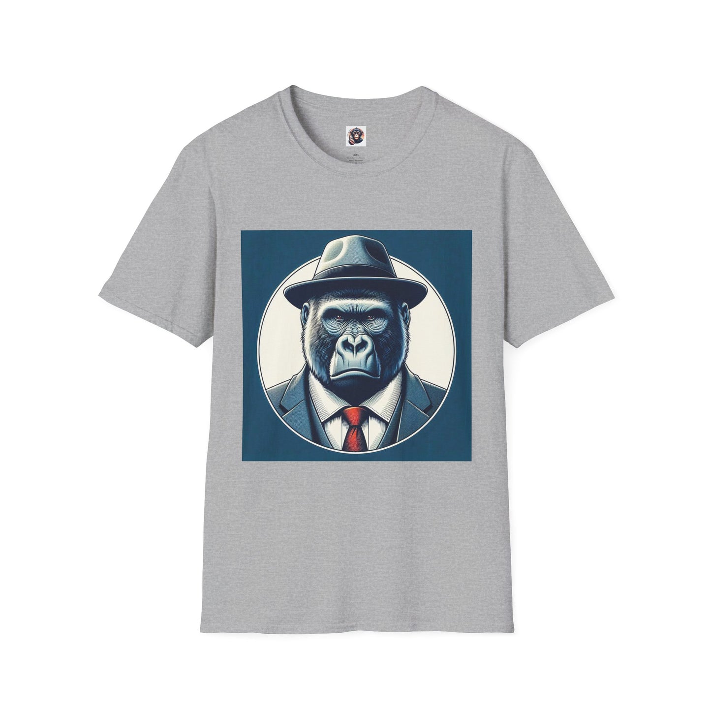 Gorilla working man T-Shirt Printify XS Sport Grey