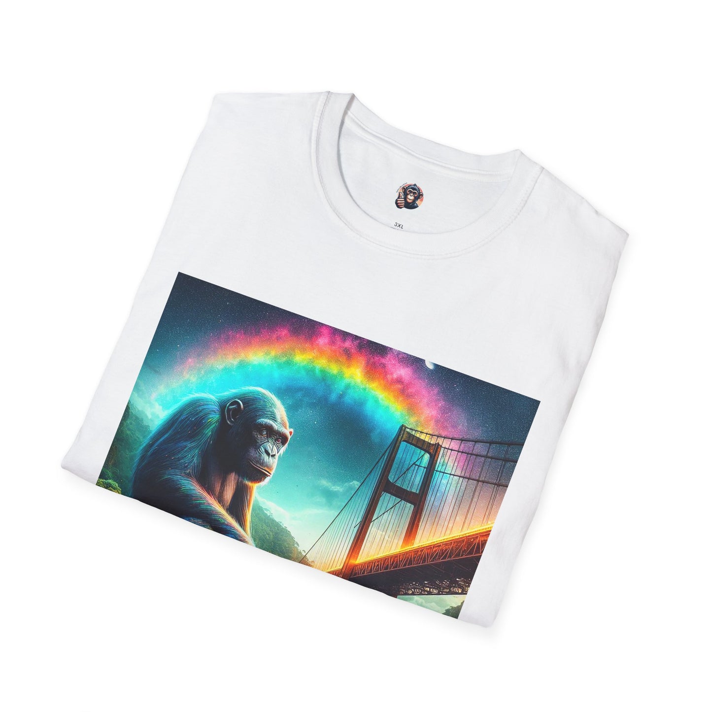 Bonobo rainbow bridge T-Shirt Printify
