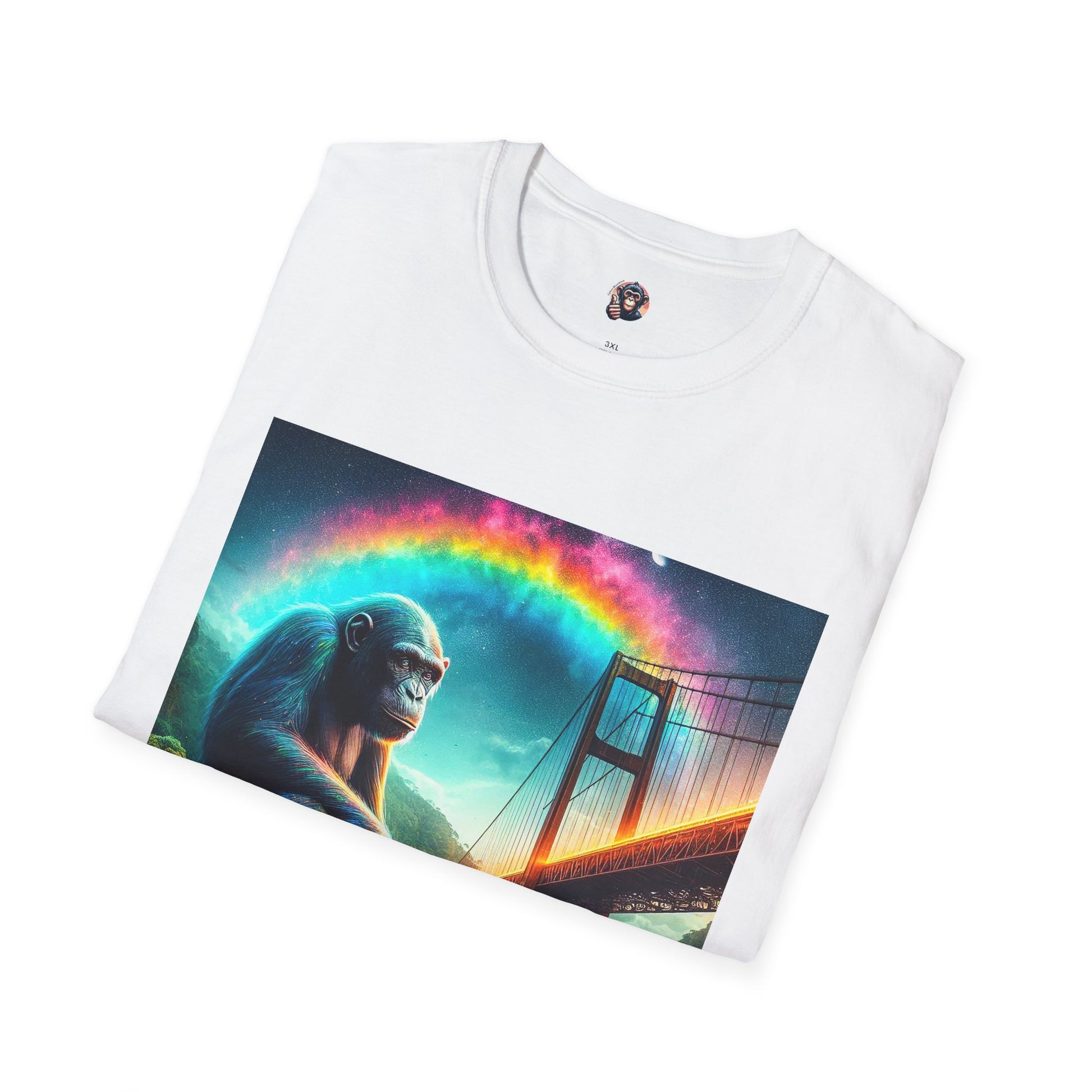 Bonobo rainbow bridge T-Shirt Printify