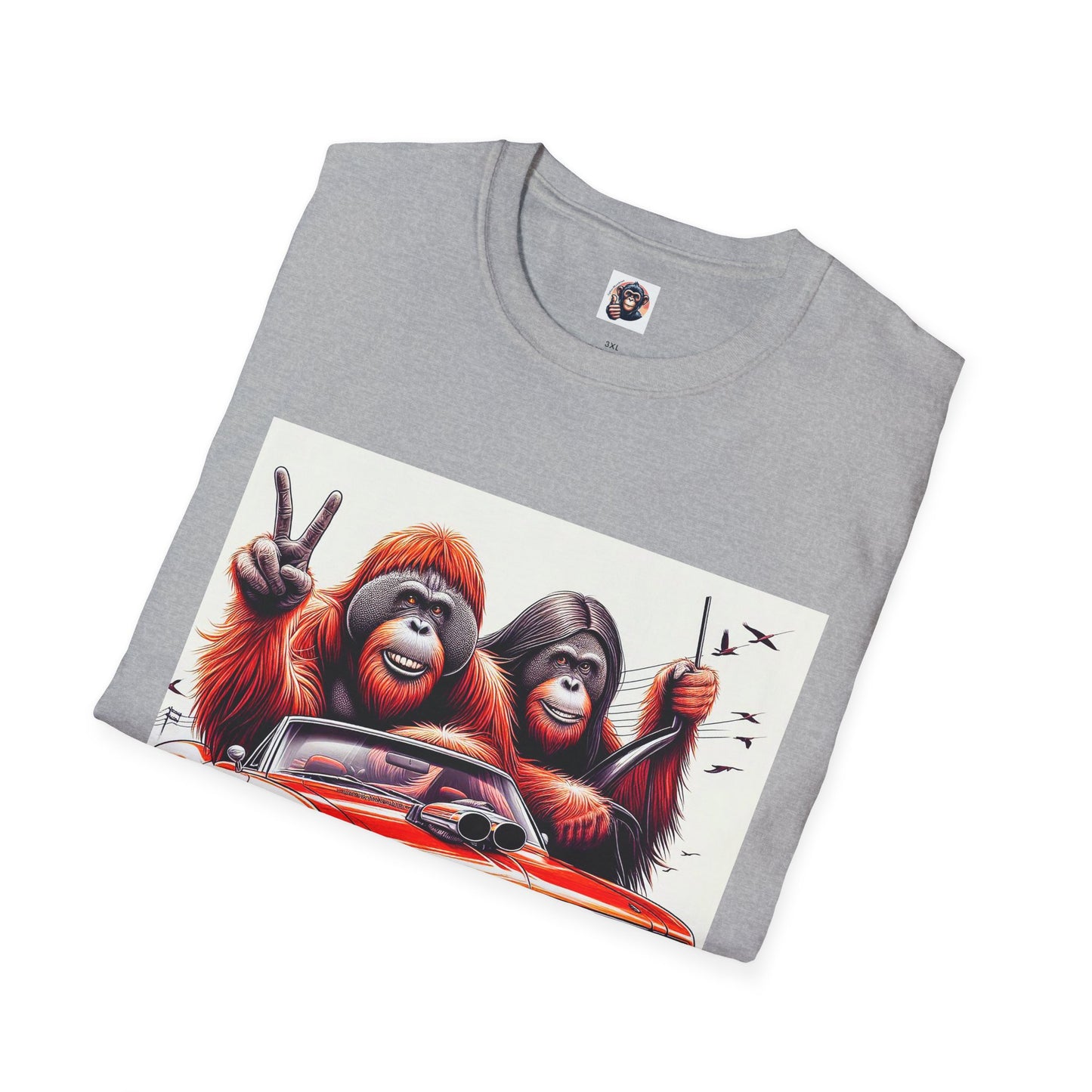 Wacky Orangutans fun driving T-Shirt Printify