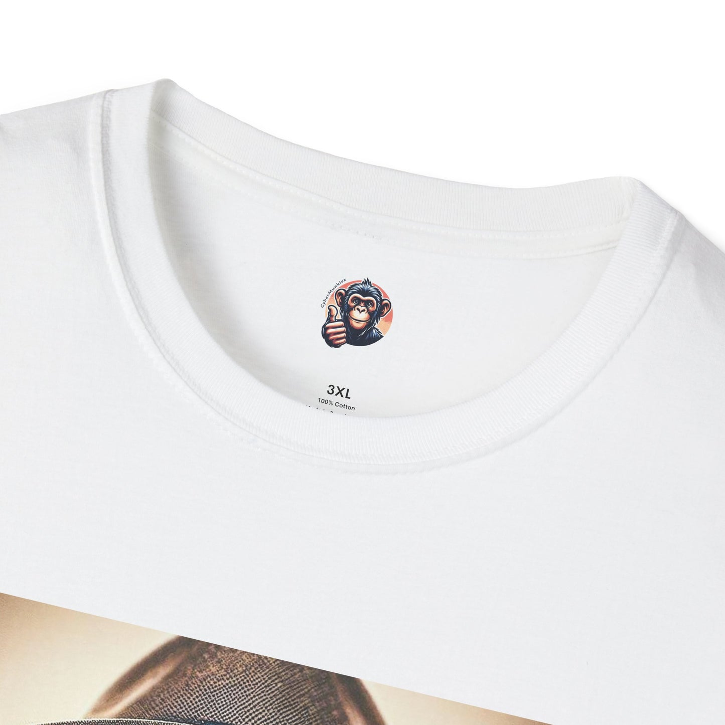 Chimp hat and tie T-Shirt Printify